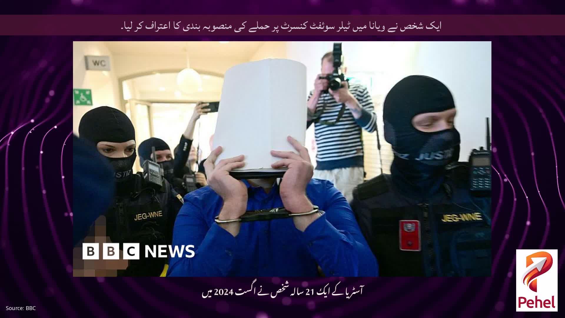 ایک شخص نے ویانا میں ٹیلر سوئفٹ کنسرٹ پر حملے کی منصوبہ بندی کا اعتراف کر لیا۔