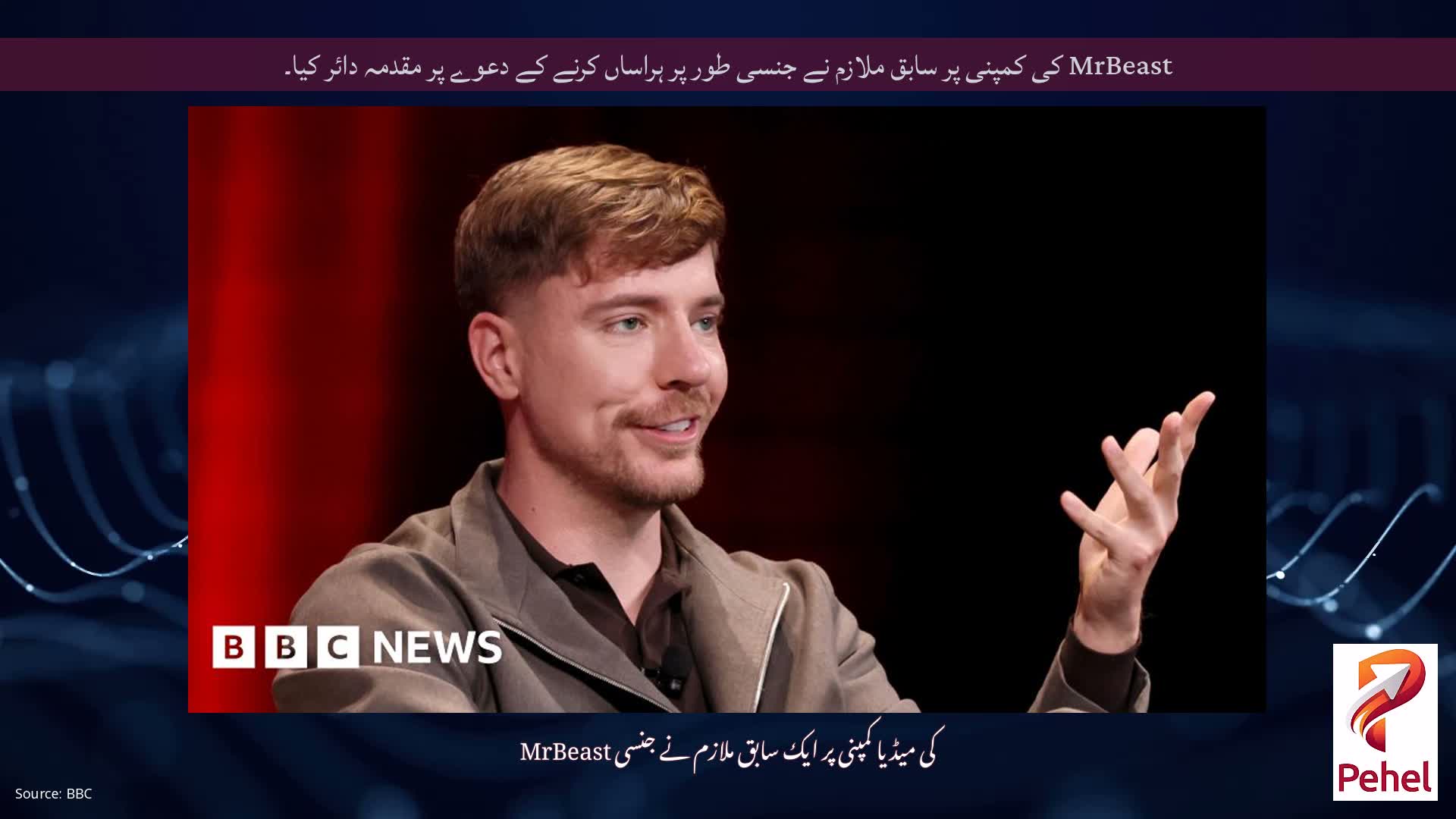 MrBeast کی کمپنی پر سابق ملازم نے جنسی طور پر ہراساں کرنے کے دعوے پر مقدمہ دائر کیا۔