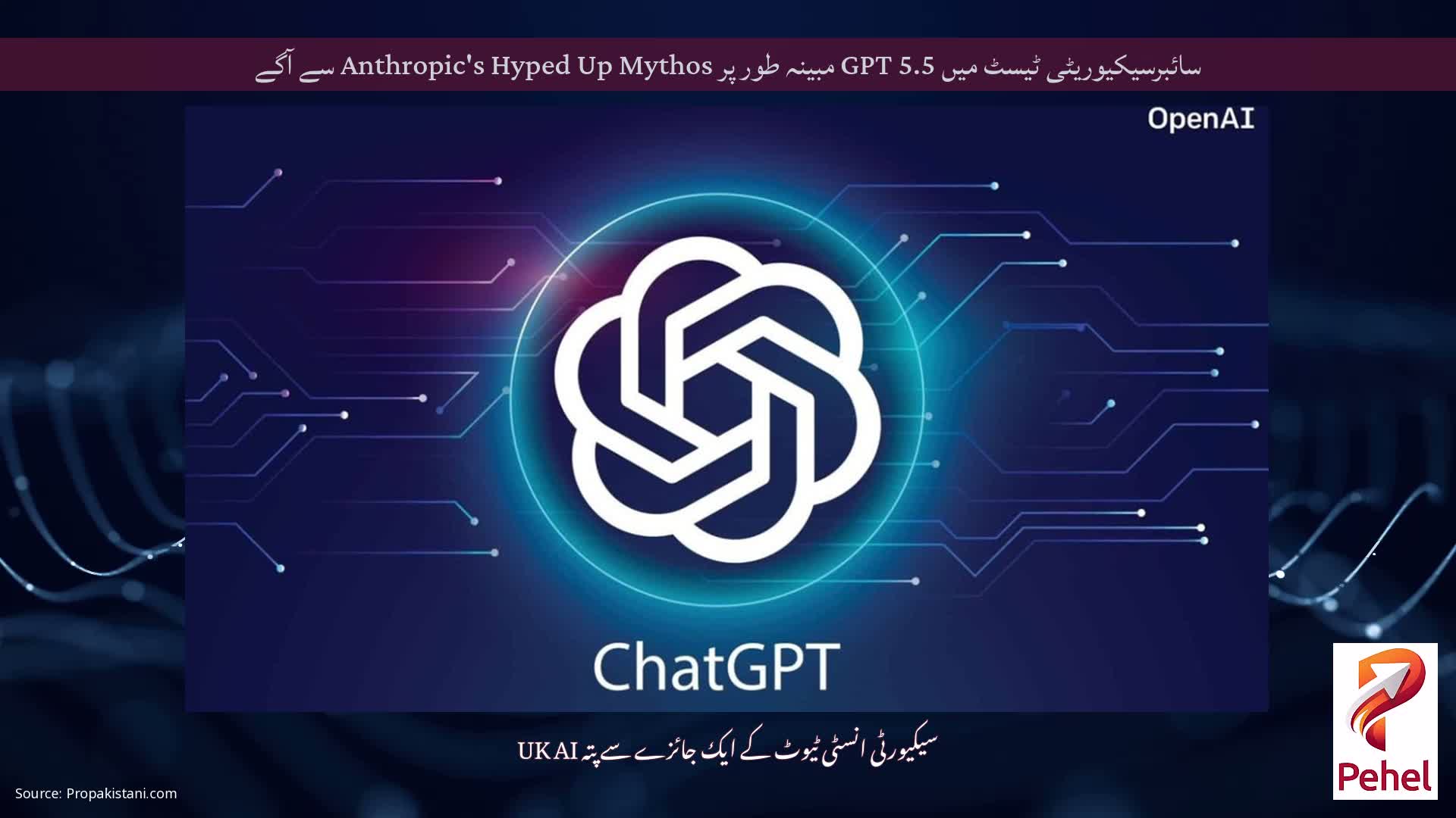 سائبرسیکیوریٹی ٹیسٹ میں GPT 5.5 مبینہ طور پر Anthropic's Hyped Up Mythos سے آگے