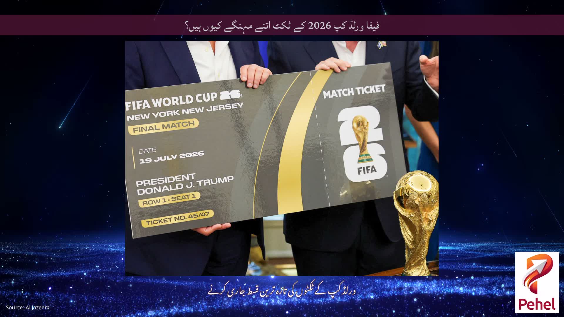 فیفا ورلڈ کپ 2026 کے ٹکٹ اتنے مہنگے کیوں ہیں؟