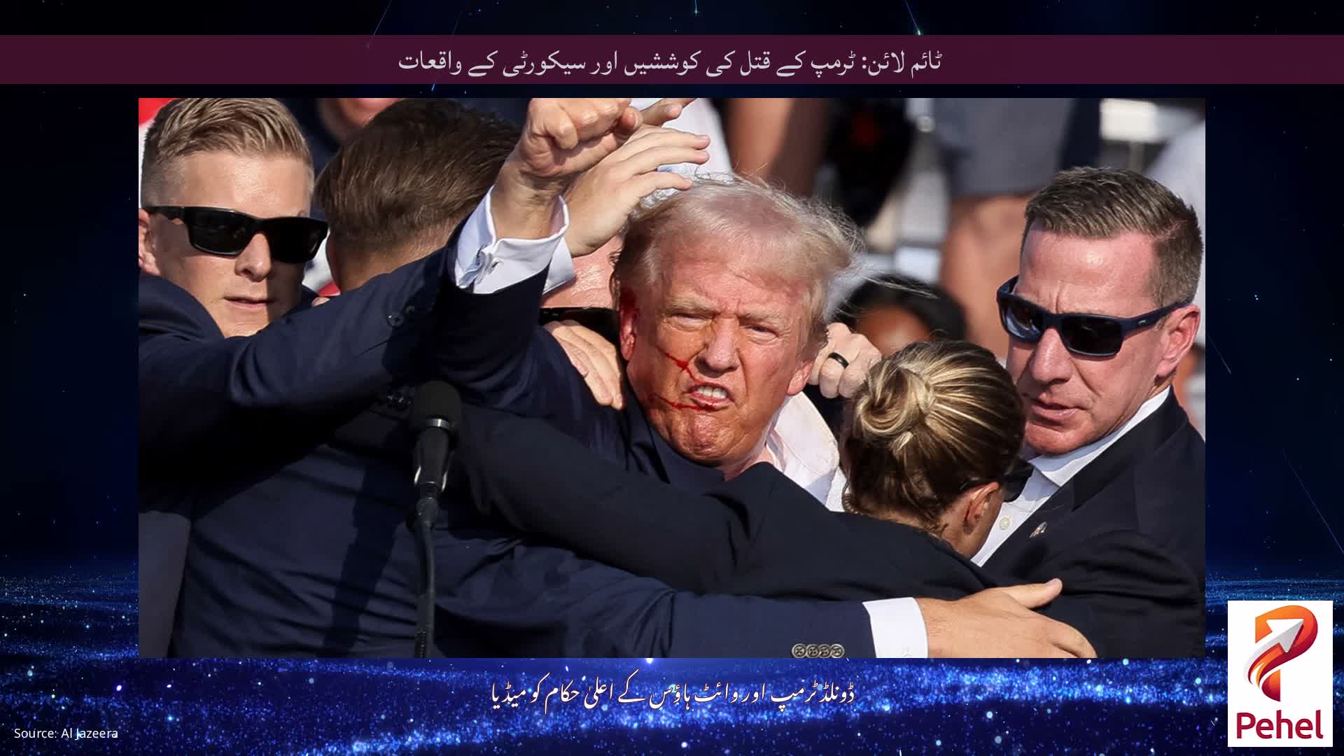 ٹائم لائن: ٹرمپ کے قتل کی کوششیں اور سیکورٹی کے واقعات