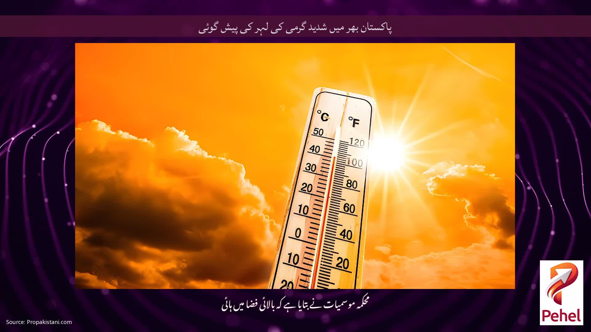 پاکستان بھر میں شدید گرمی کی لہر کی پیش گوئی