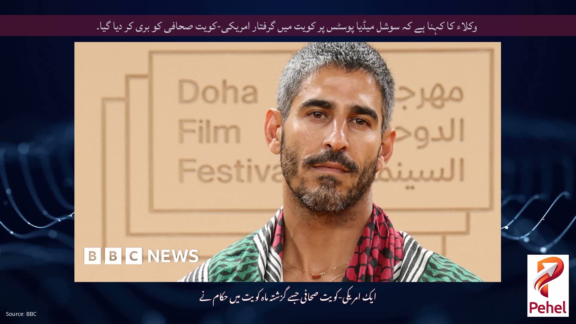 وکلاء کا کہنا ہے کہ سوشل میڈیا پوسٹس پر کویت میں گرفتار امریکی-کویت صحافی کو بری کر دیا گیا۔