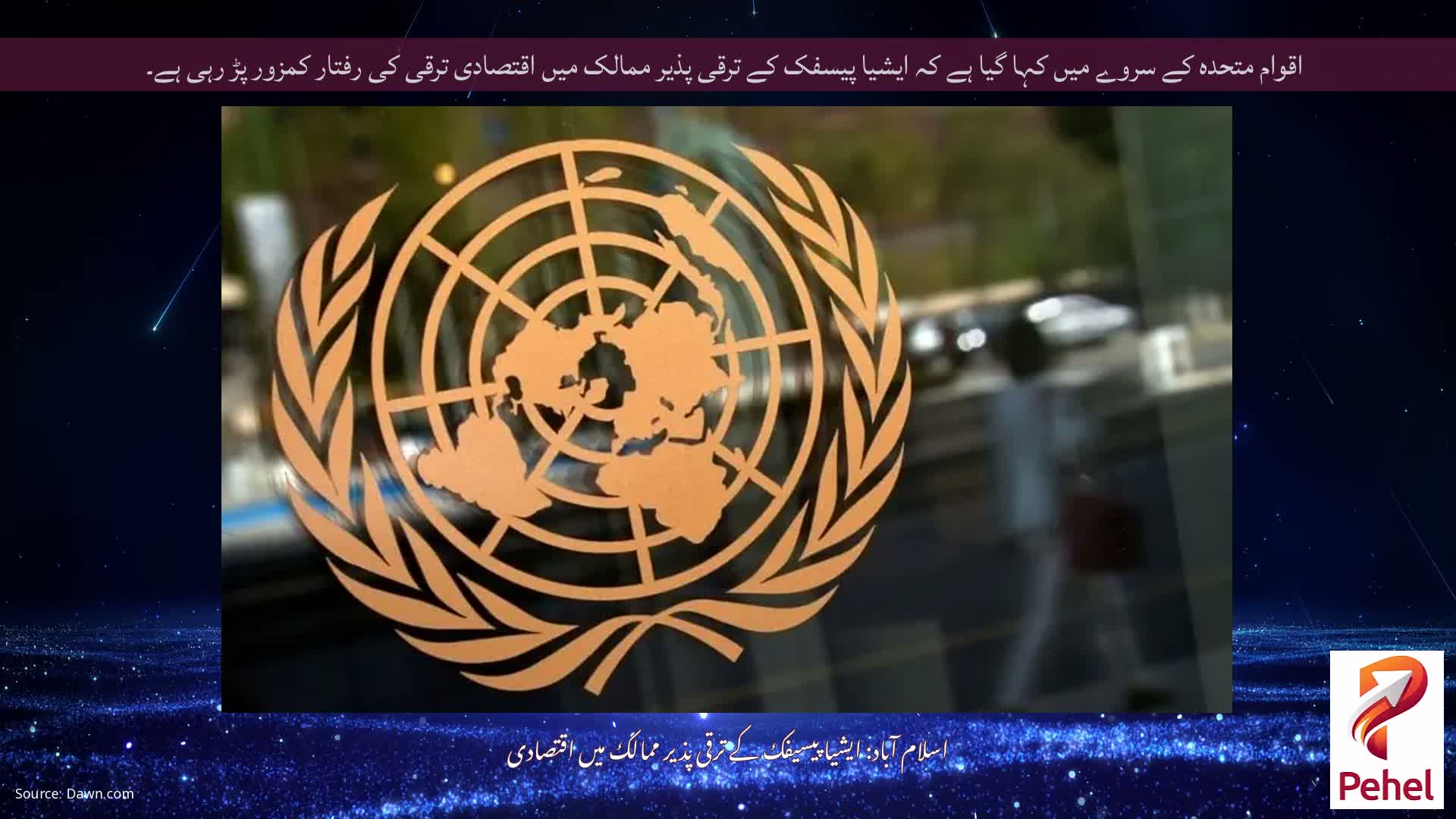 اقوام متحدہ کے سروے میں کہا گیا ہے کہ ایشیا پیسفک کے ترقی پذیر ممالک میں اقتصادی ترقی کی رفتار کمزور پڑ رہی ہے۔