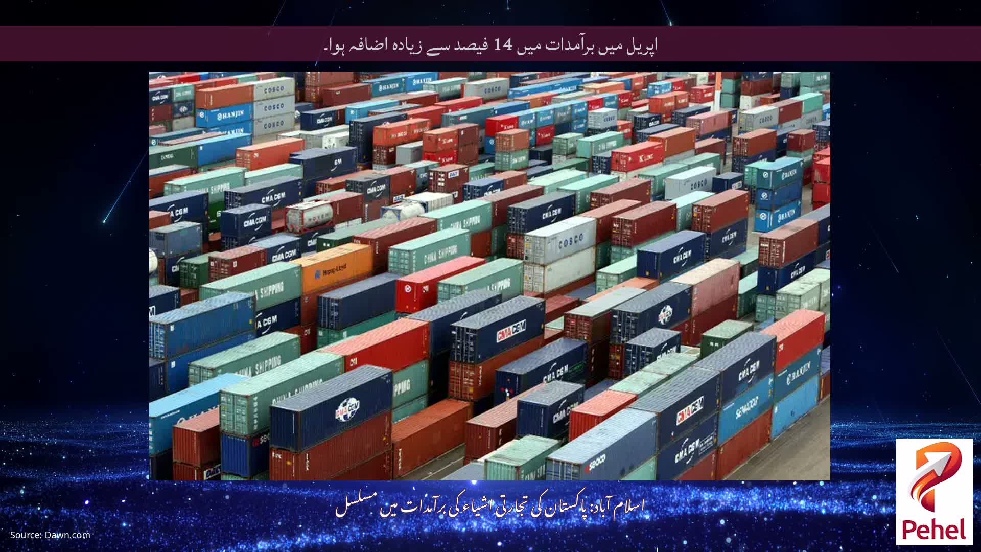اپریل میں برآمدات میں 14 فیصد سے زیادہ اضافہ ہوا۔