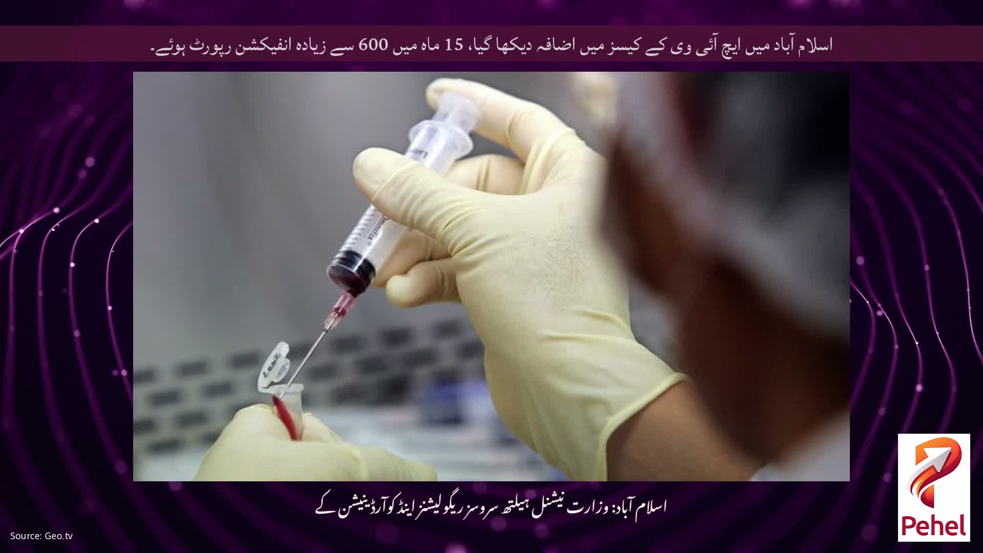 اسلام آباد میں ایچ آئی وی کے کیسز میں اضافہ دیکھا گیا، 15 ماہ میں 600 سے زیادہ انفیکشن رپورٹ ہوئے۔