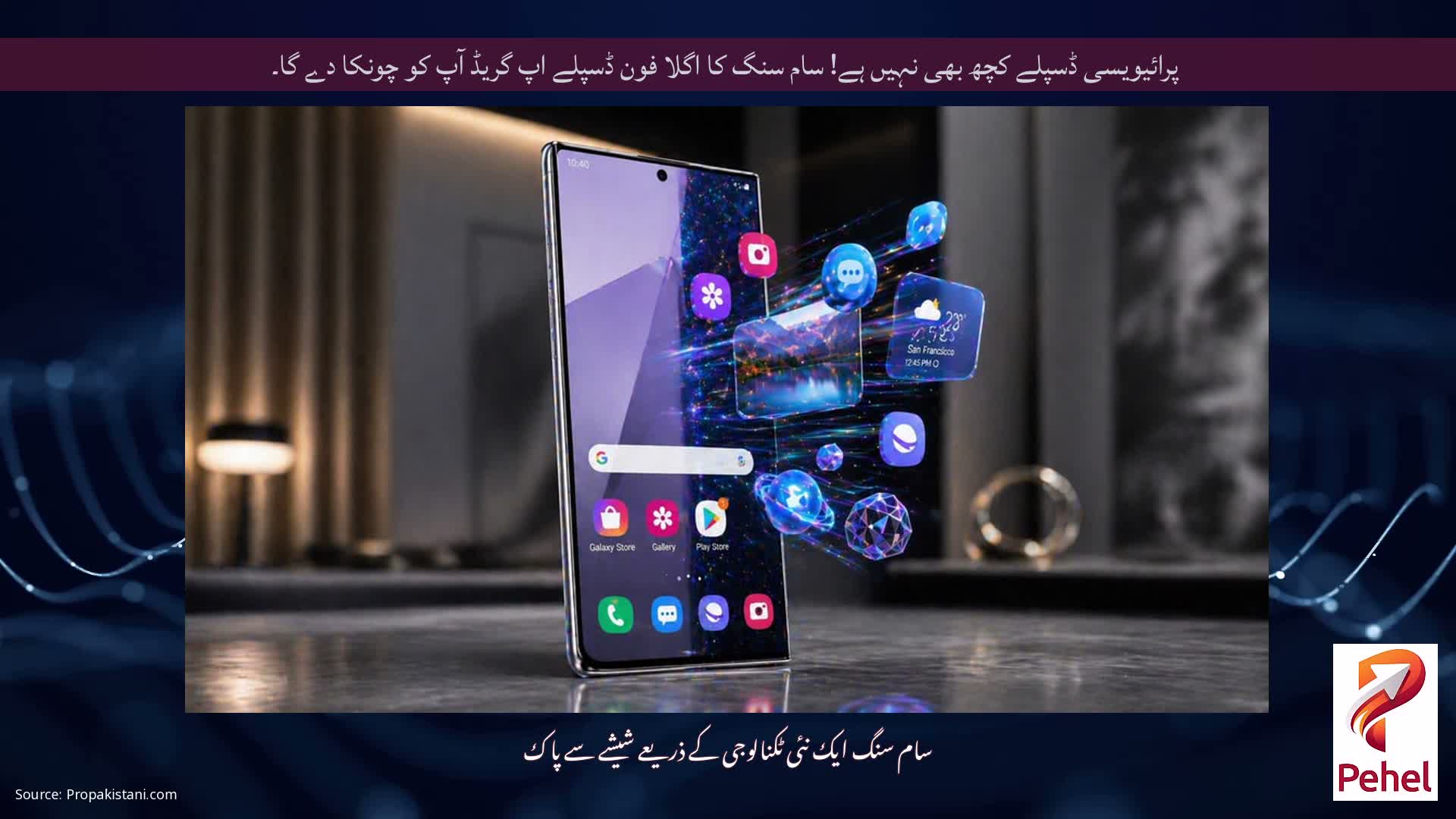 پرائیویسی ڈسپلے کچھ بھی نہیں ہے! سام سنگ کا اگلا فون ڈسپلے اپ گریڈ آپ کو چونکا دے گا۔