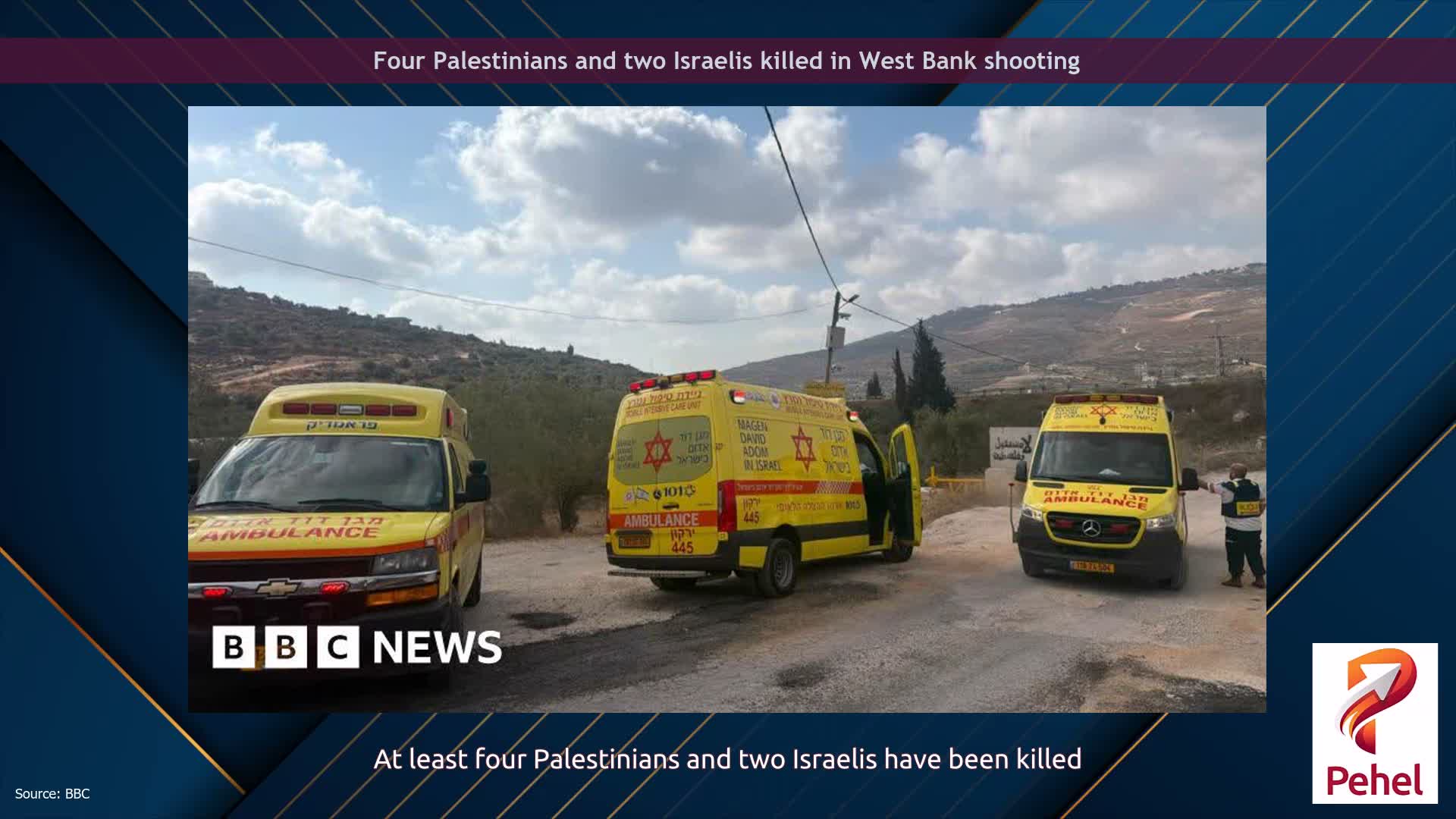Four Palestinians and two Israelis killed in West Bank shooting