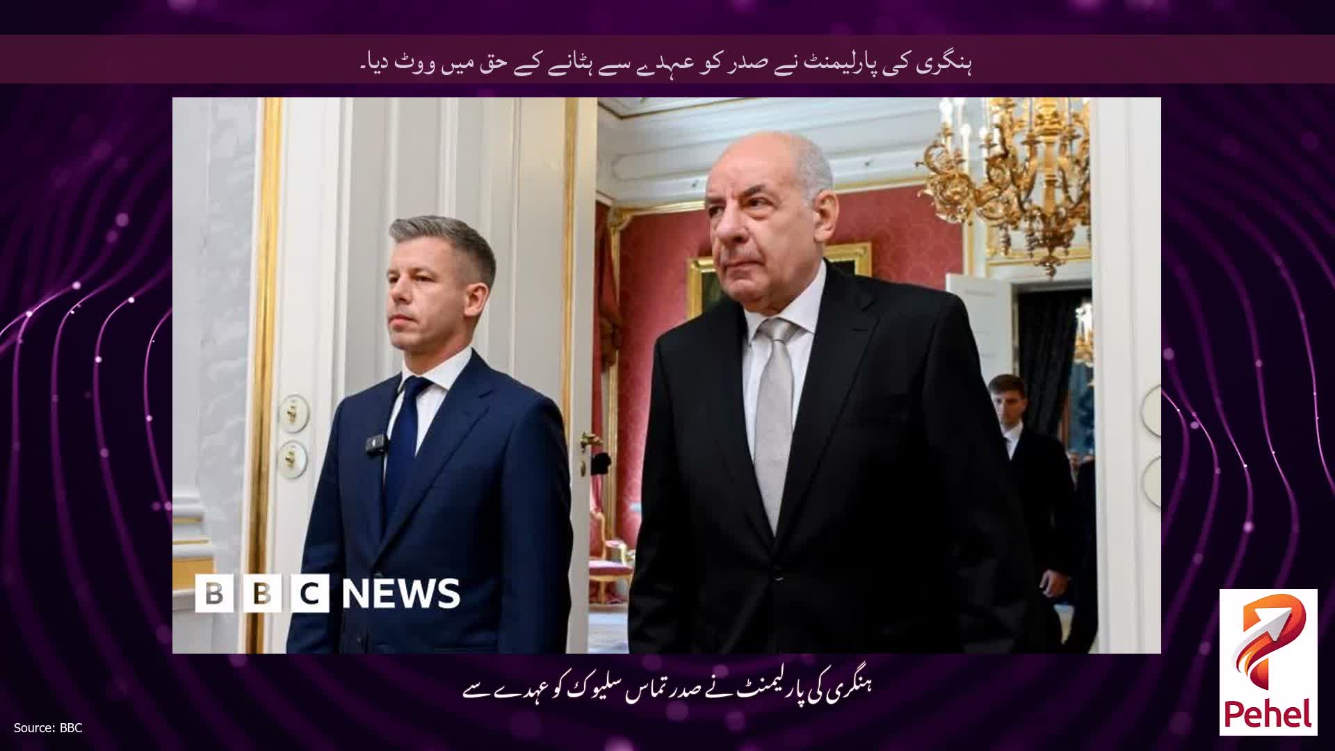 ہنگری کی پارلیمنٹ نے صدر کو عہدے سے ہٹانے کے حق میں ووٹ دیا۔