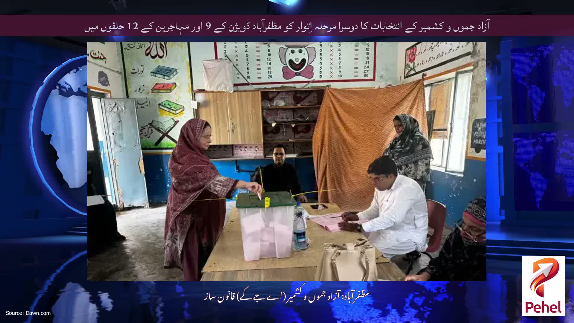 آزاد جموں و کشمیر کے انتخابات کا دوسرا مرحلہ اِتوار کو مظفرآباد ڈویژن کے 9 اور مہاجرین کے 12 حلقوں میں