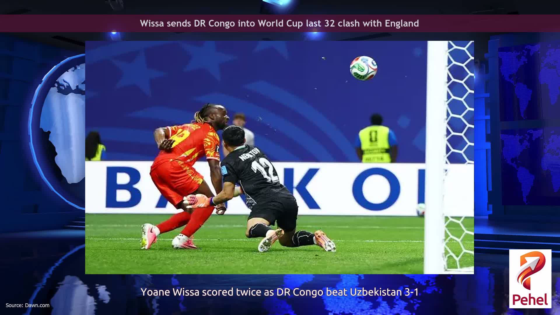 Wissa sends DR Congo into World Cup last 32 clash with England