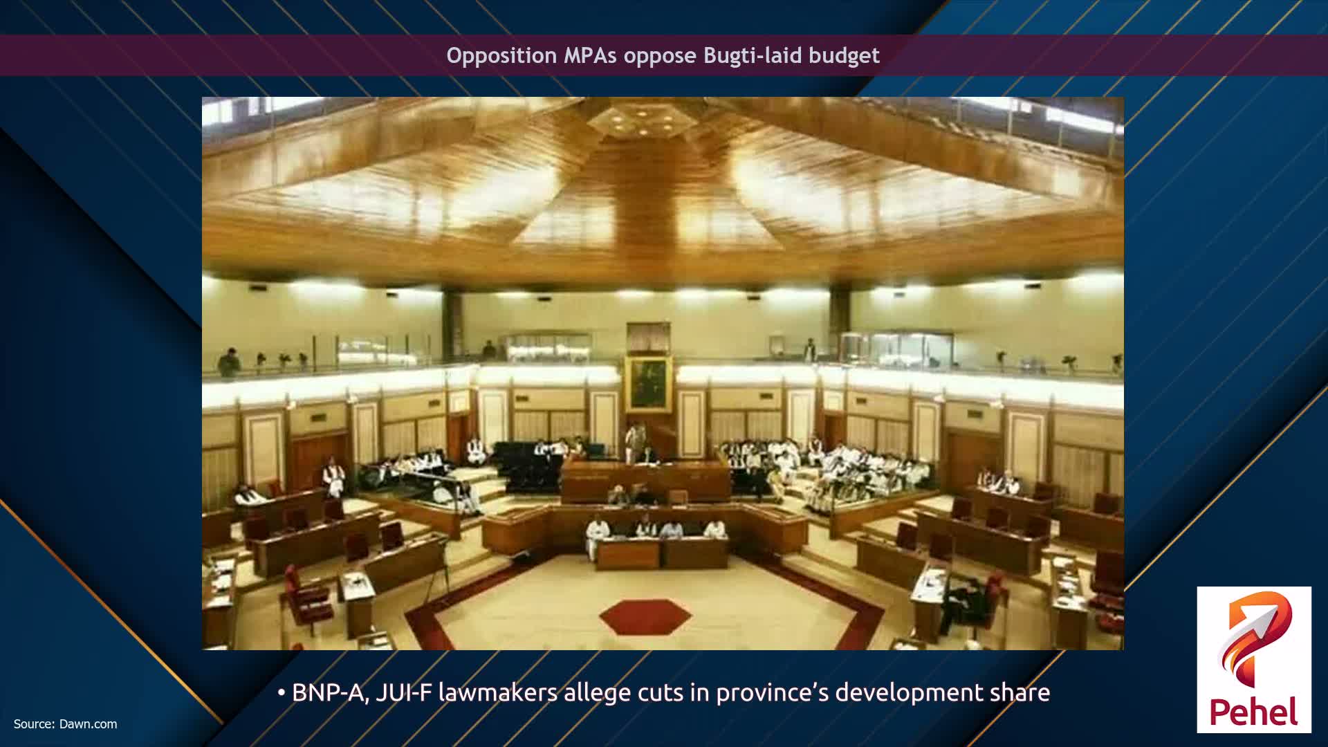 Opposition MPAs oppose Bugti-laid budget