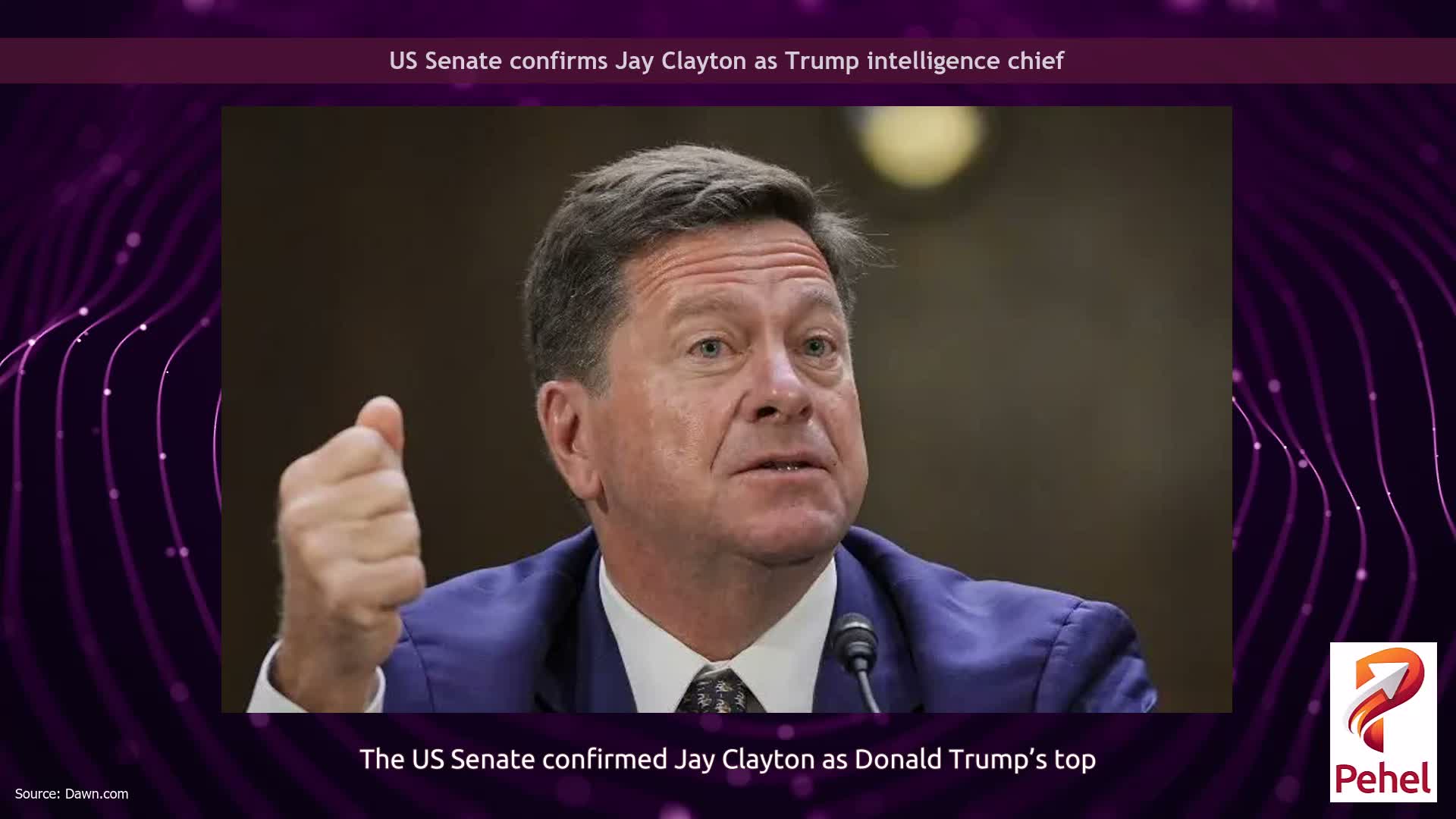 US Senate confirms Jay Clayton as Trump intelligence chief