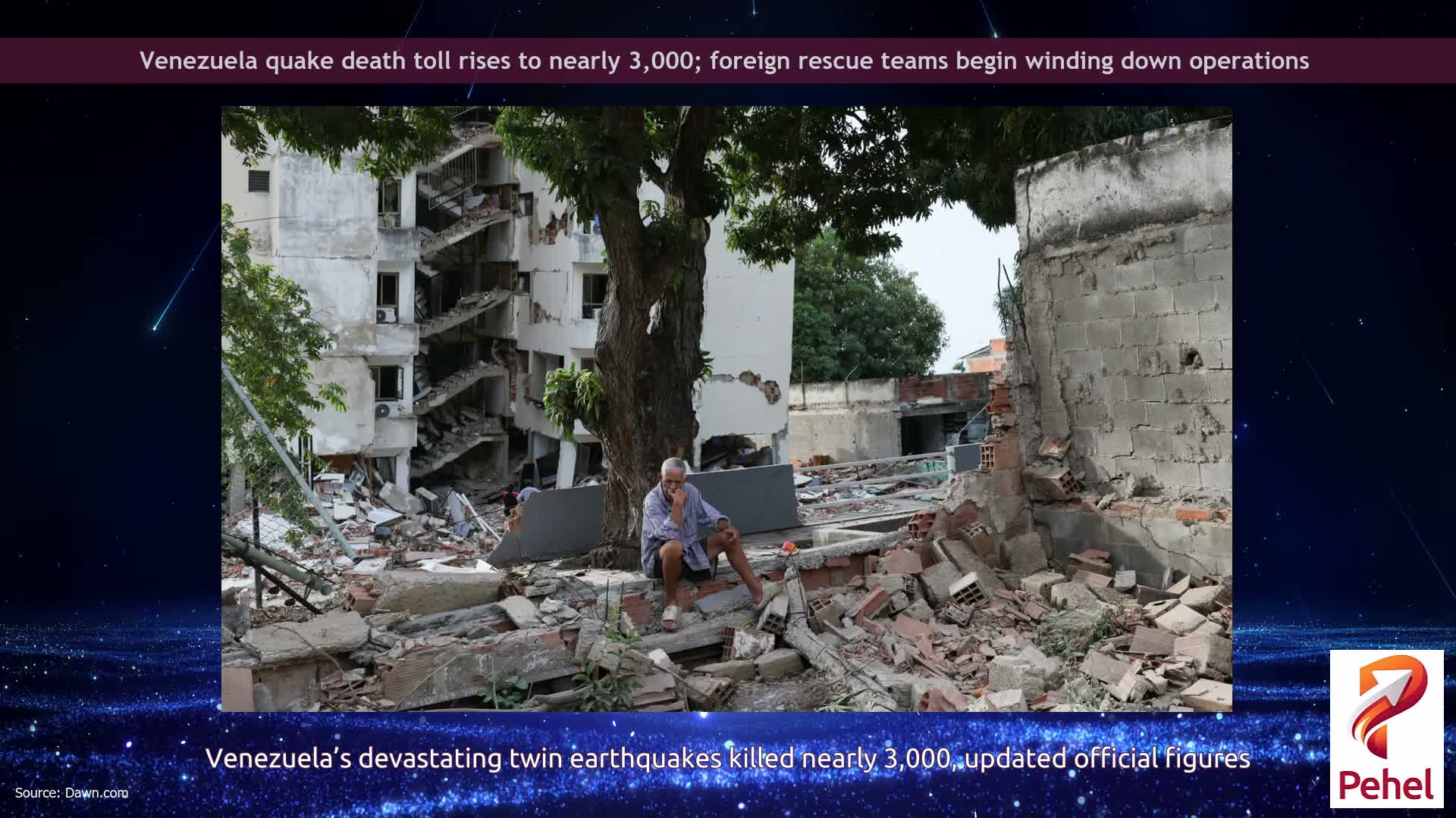 Venezuela quake death toll rises to nearly 3,000; foreign rescue teams begin winding down operations