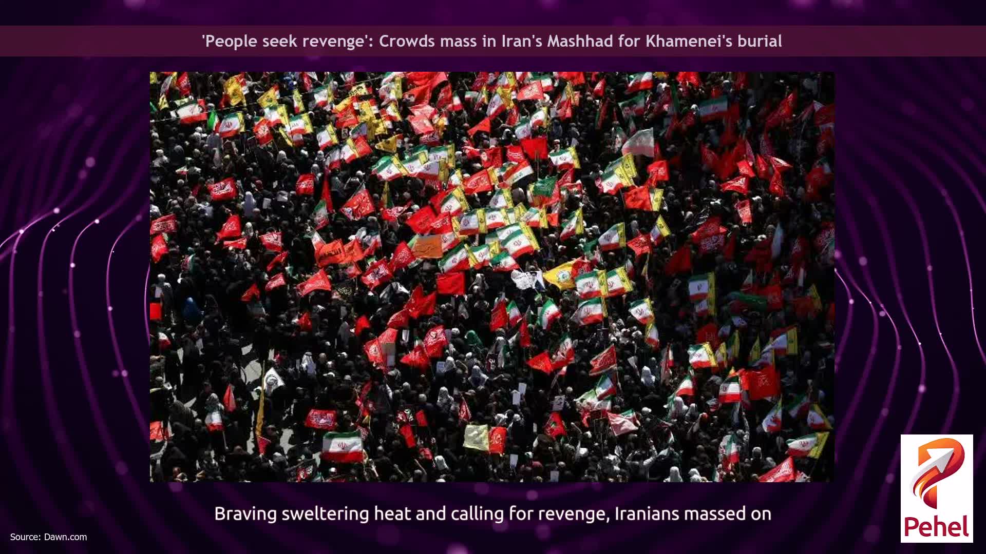 'People seek revenge': Crowds mass in Iran's Mashhad for Khamenei's burial