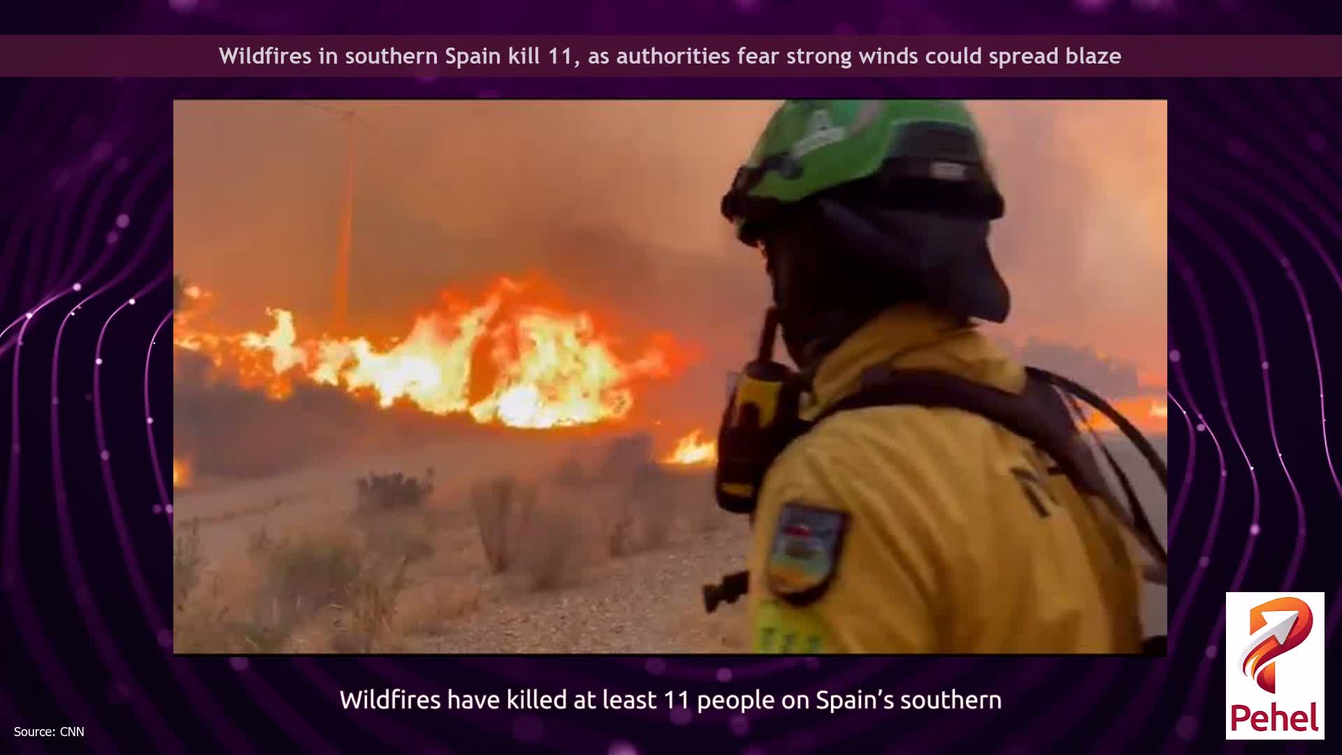 Wildfires in southern Spain kill 11, as authorities fear strong winds could spread blaze