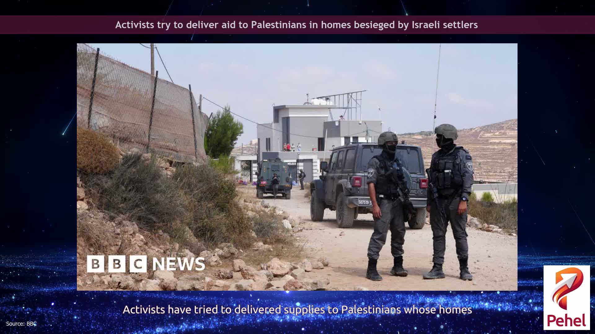 Activists try to deliver aid to Palestinians in homes besieged by Israeli settlers