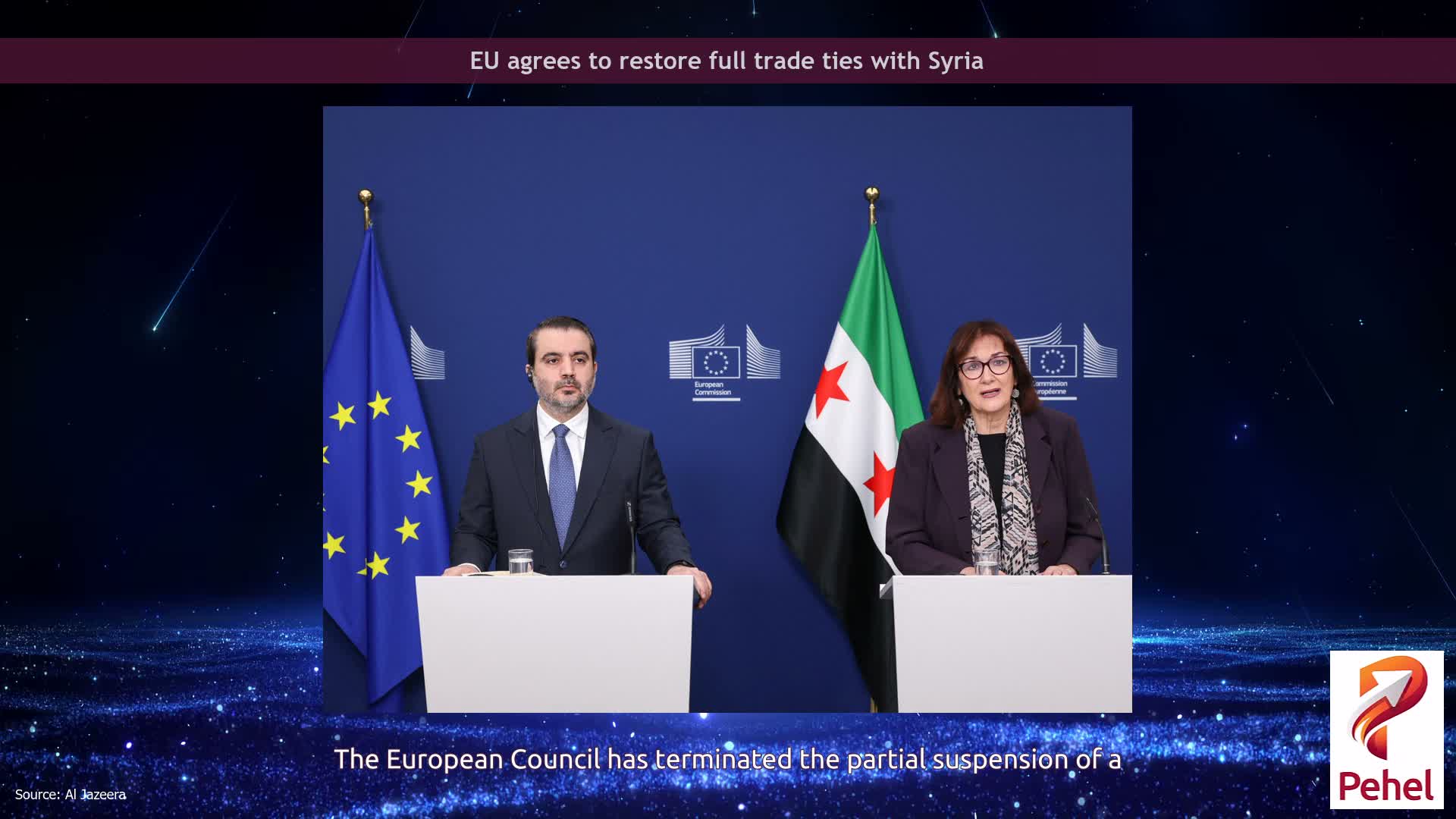 EU agrees to restore full trade ties with Syria