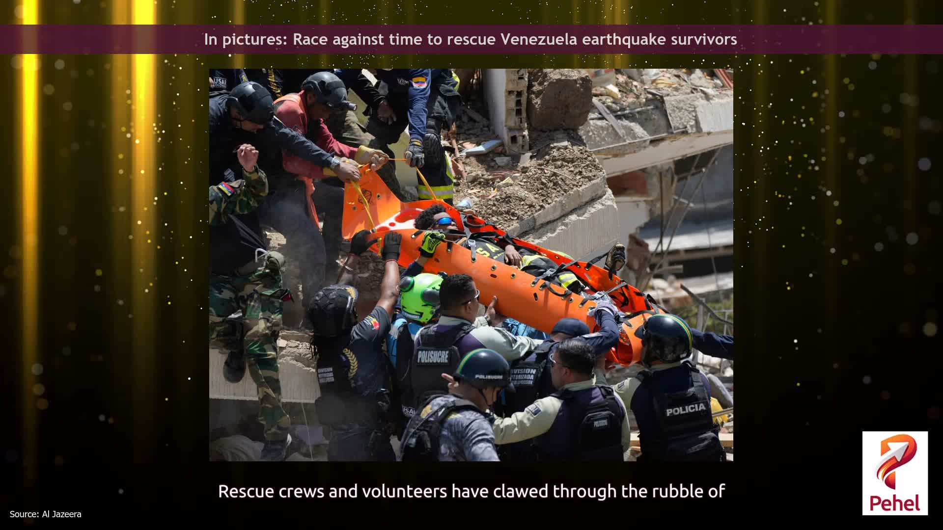 In pictures: Race against time to rescue Venezuela earthquake survivors