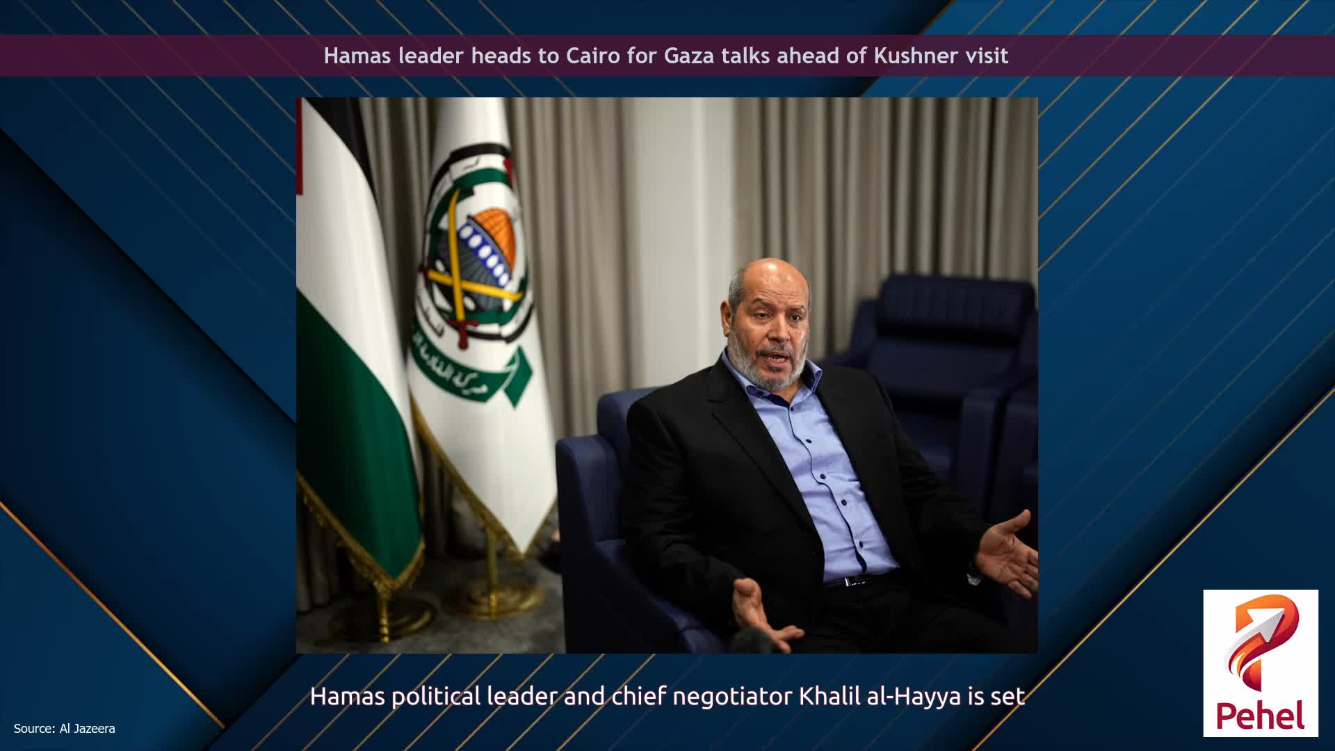 Hamas leader heads to Cairo for Gaza talks ahead of Kushner visit