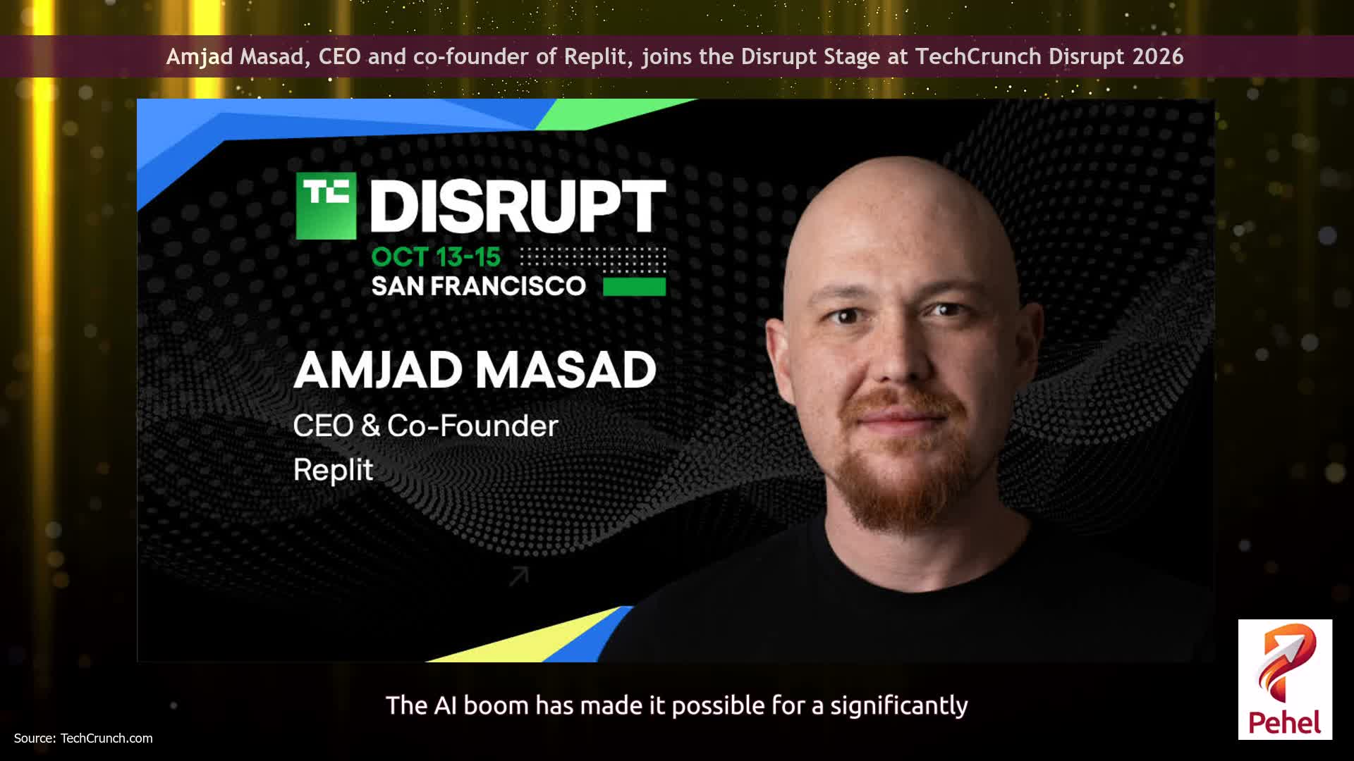 Amjad Masad, CEO and co-founder of Replit, joins the Disrupt Stage at TechCrunch Disrupt 2026