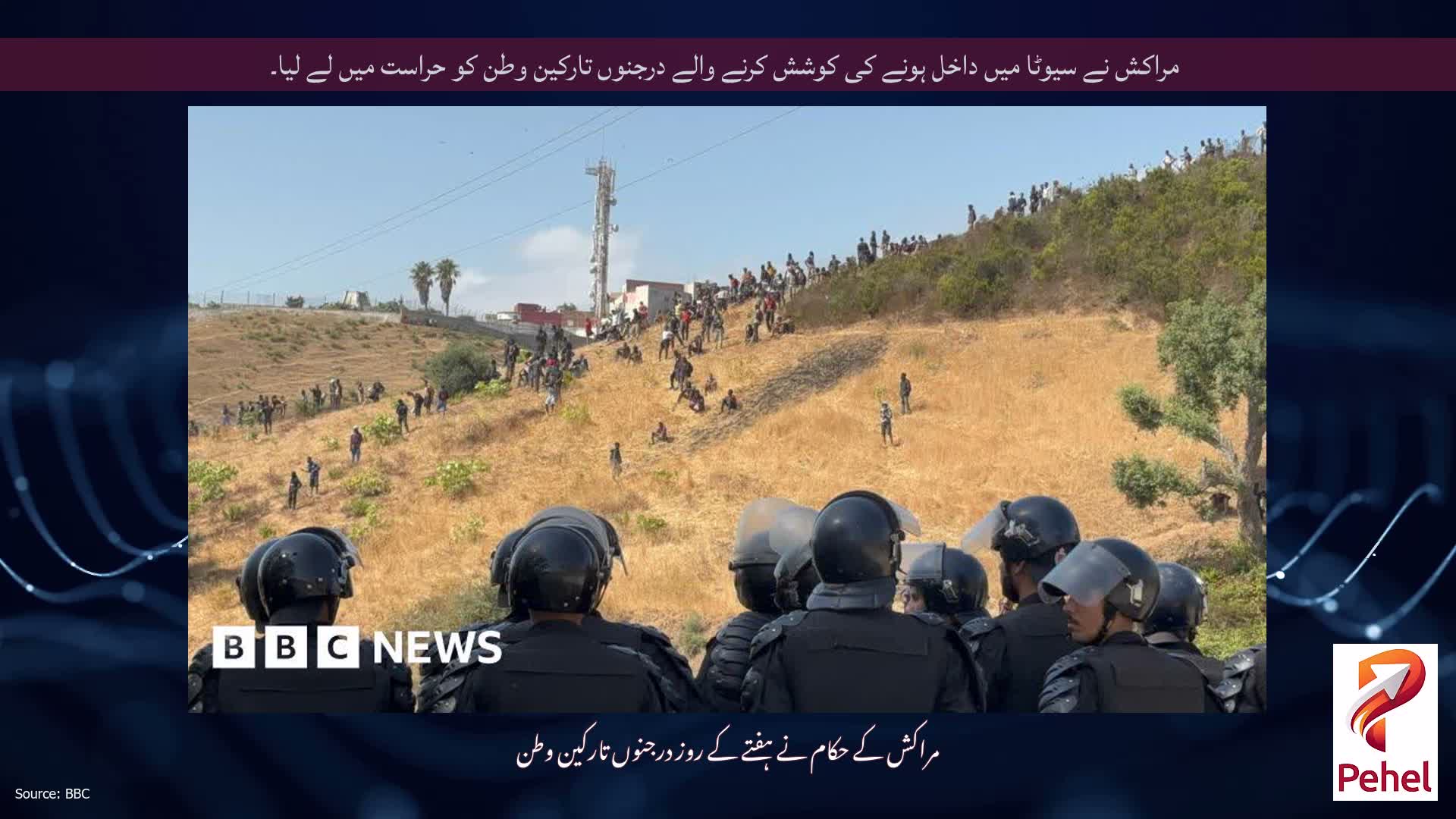 مراکش نے سیوٹا میں داخل ہونے کی کوشش کرنے والے درجنوں تارکین وطن کو حراست میں لے لیا۔