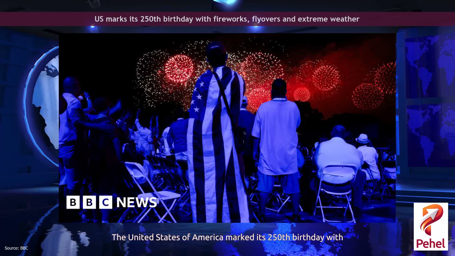 US marks its 250th birthday with fireworks, flyovers and extreme weather