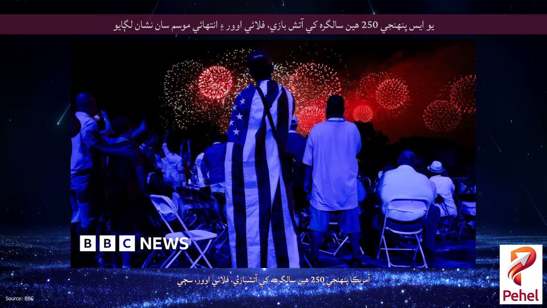 يو ايس پنهنجي 250 هين سالگره کي آتش بازي، فلائي اوور ۽ انتهائي موسم سان نشان لڳايو