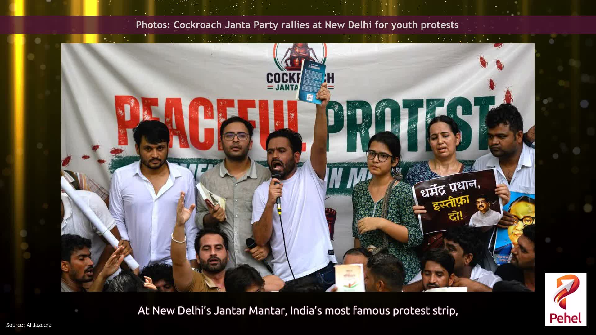 Photos: Cockroach Janta Party rallies at New Delhi for youth protests