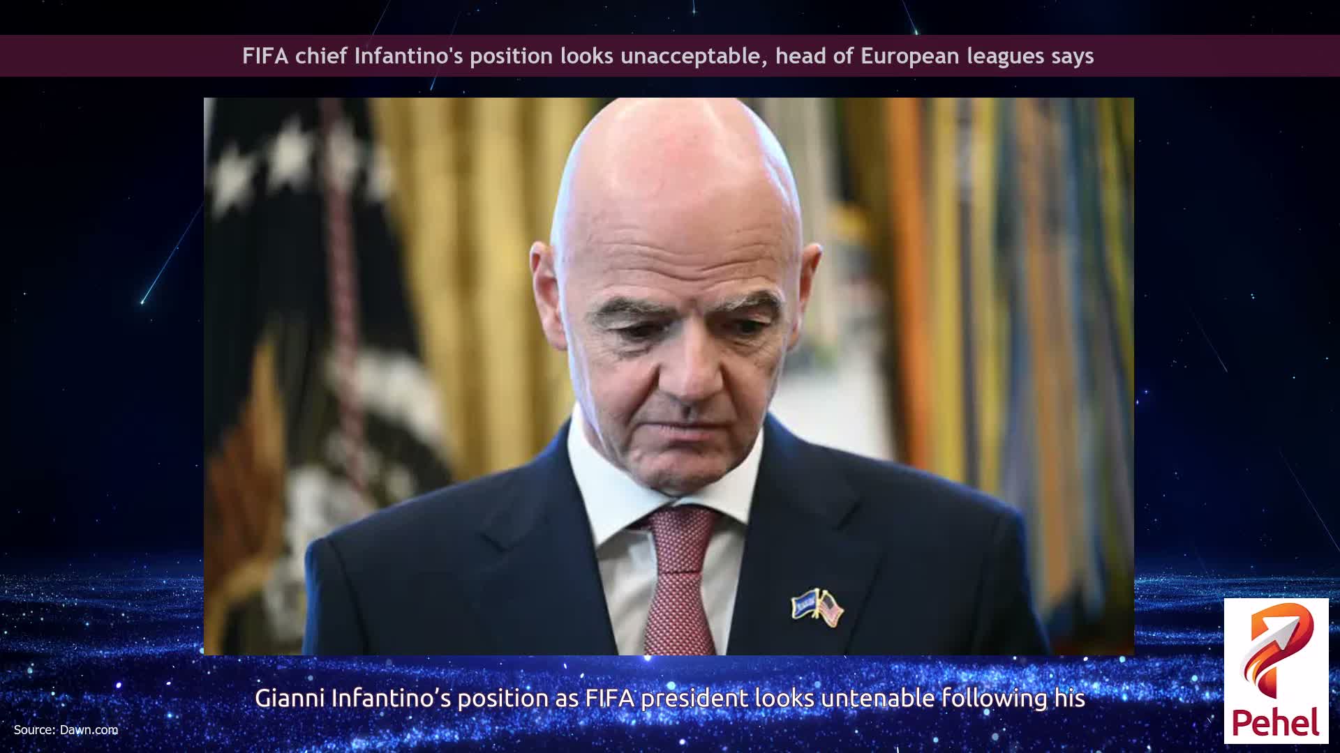 FIFA chief Infantino's position looks unacceptable, head of European leagues says