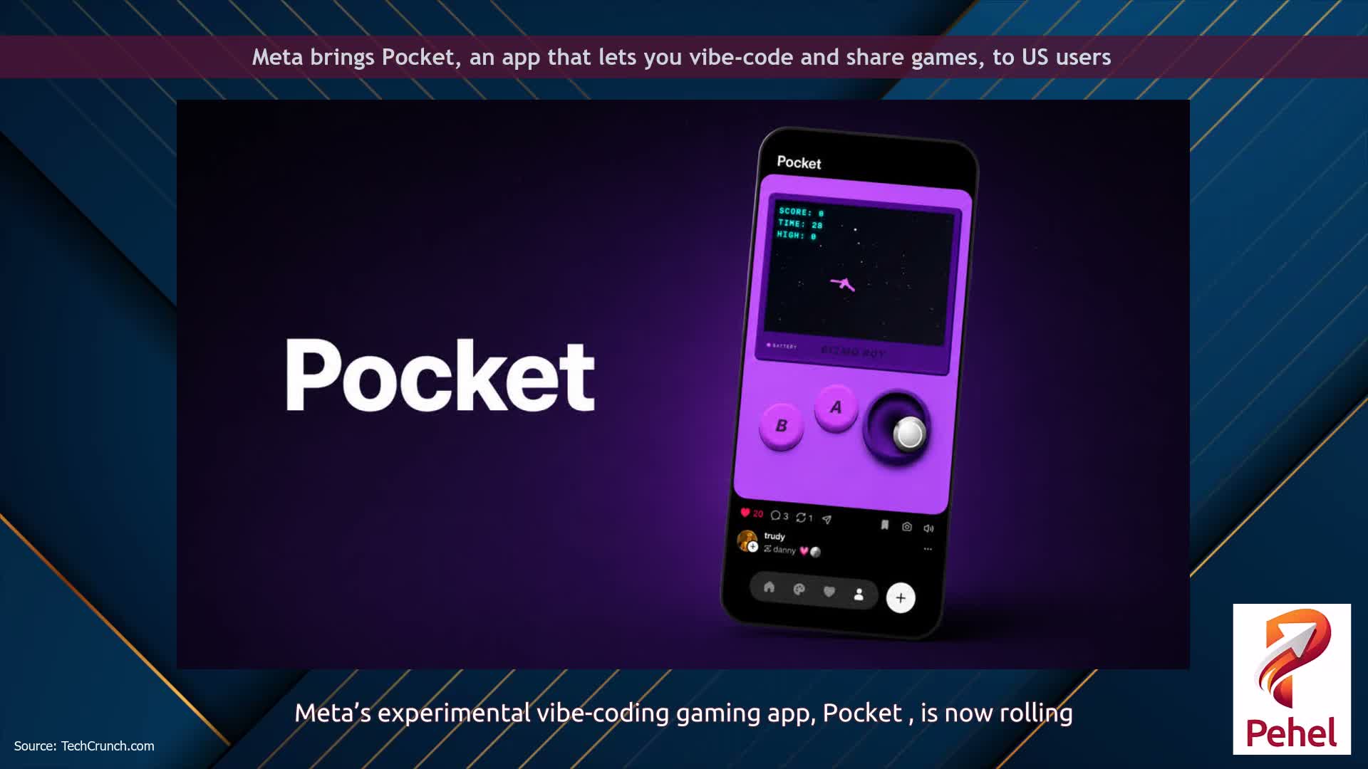 Meta brings Pocket, an app that lets you vibe-code and share games, to US users
