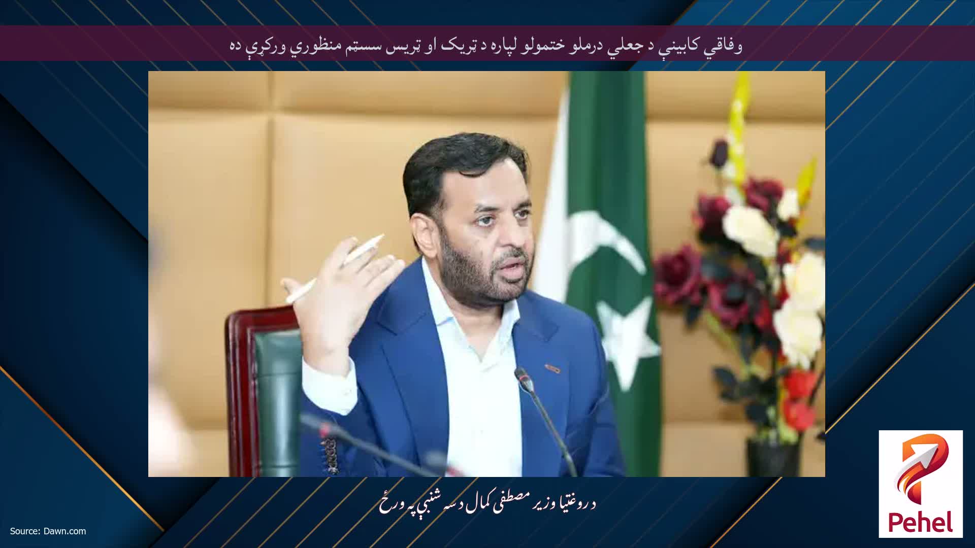 وفاقي کابينې د جعلي درملو ختمولو لپاره د ټريک او ټريس سسټم منظوري ورکړې ده