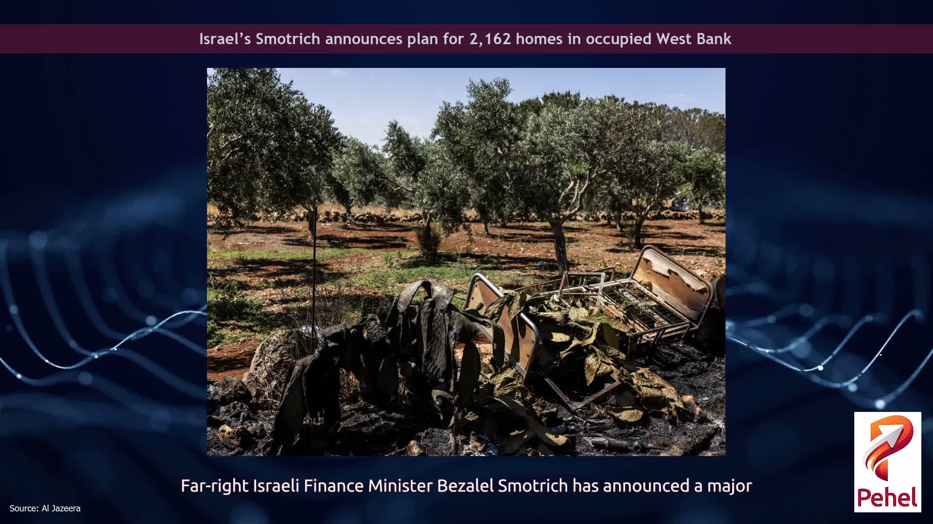 Israel’s Smotrich announces plan for 2,162 homes in occupied West Bank