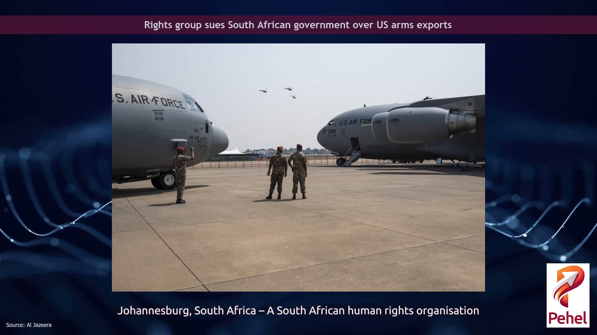 Rights group sues South African government over US arms exports
