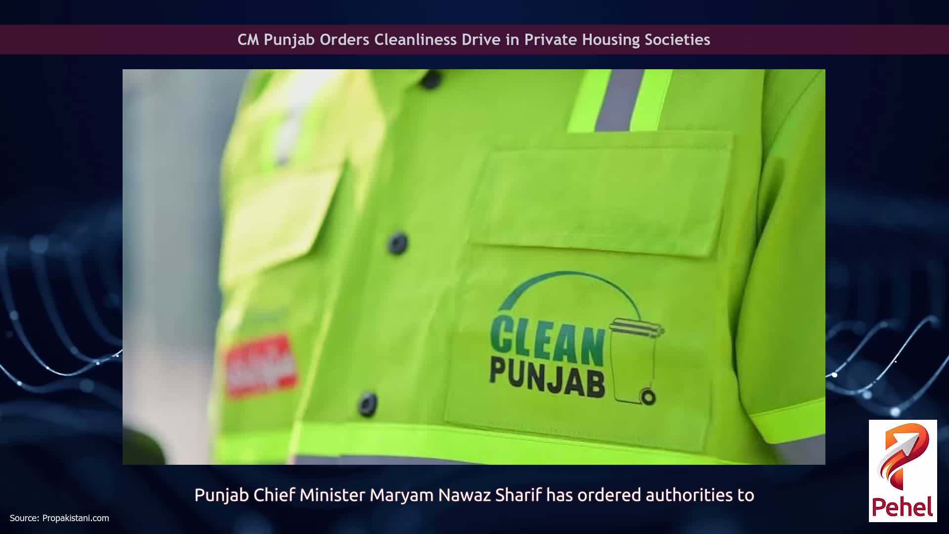 CM Punjab Orders Cleanliness Drive in Private Housing Societies