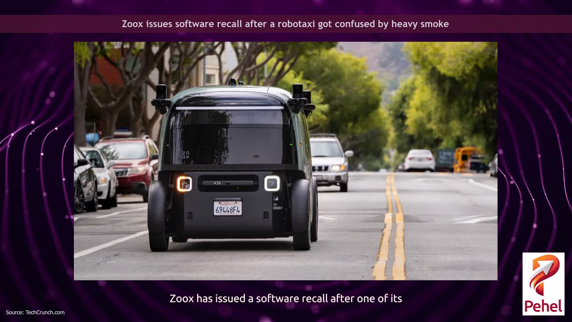 Zoox issues software recall after a robotaxi got confused by heavy smoke