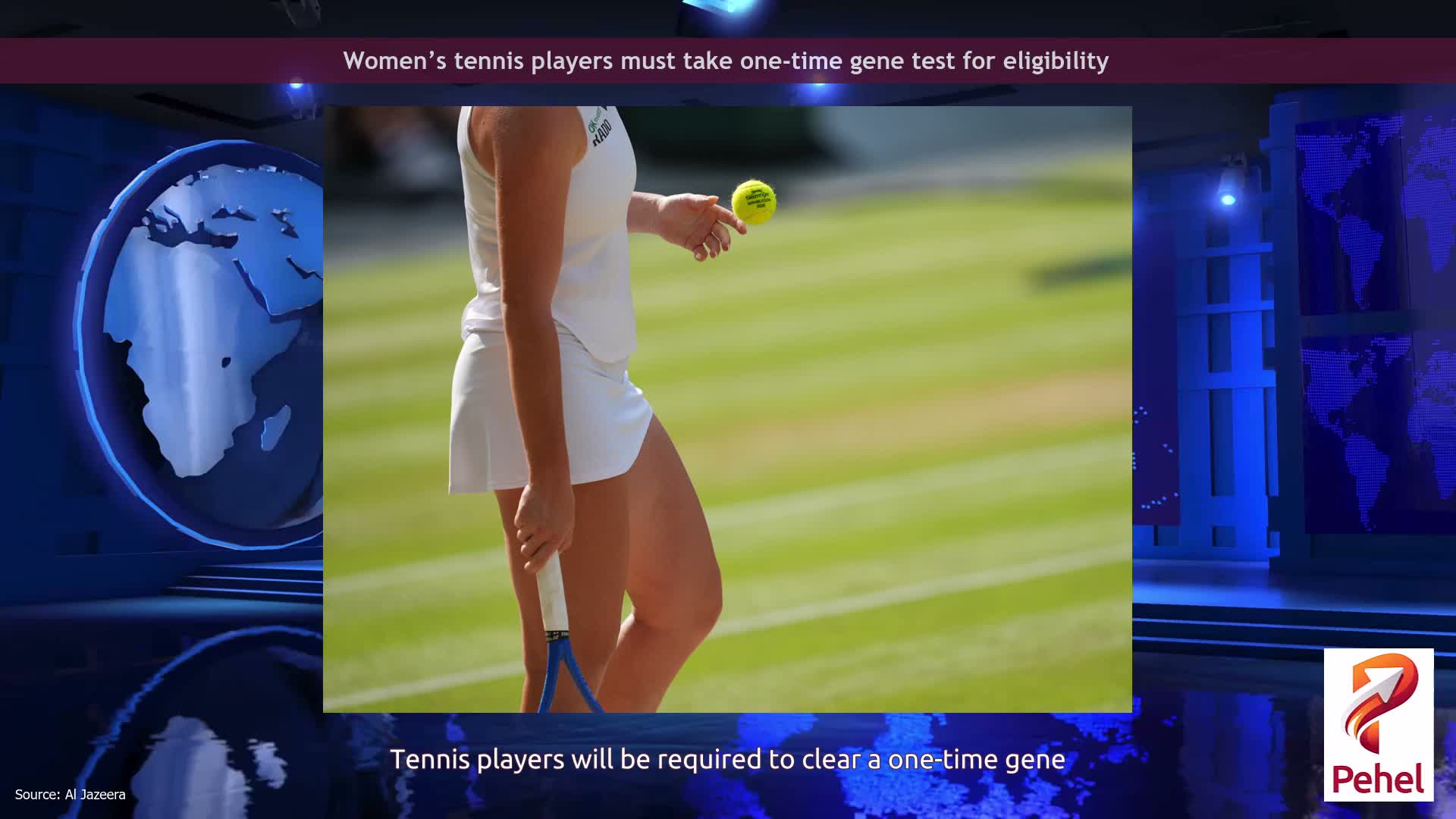 Women’s tennis players must take one-time gene test for eligibility