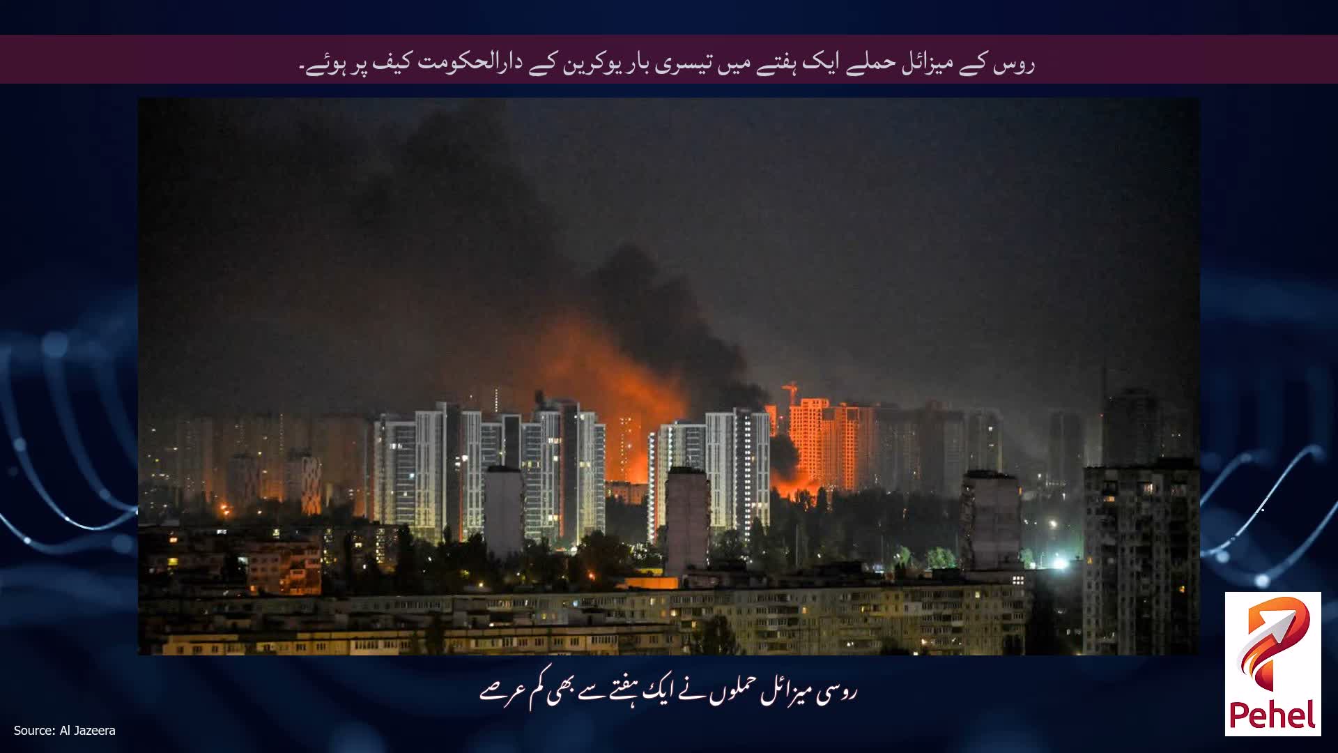 روس کے میزائل حملے ایک ہفتے میں تیسری بار یوکرین کے دارالحکومت کیف پر ہوئے۔