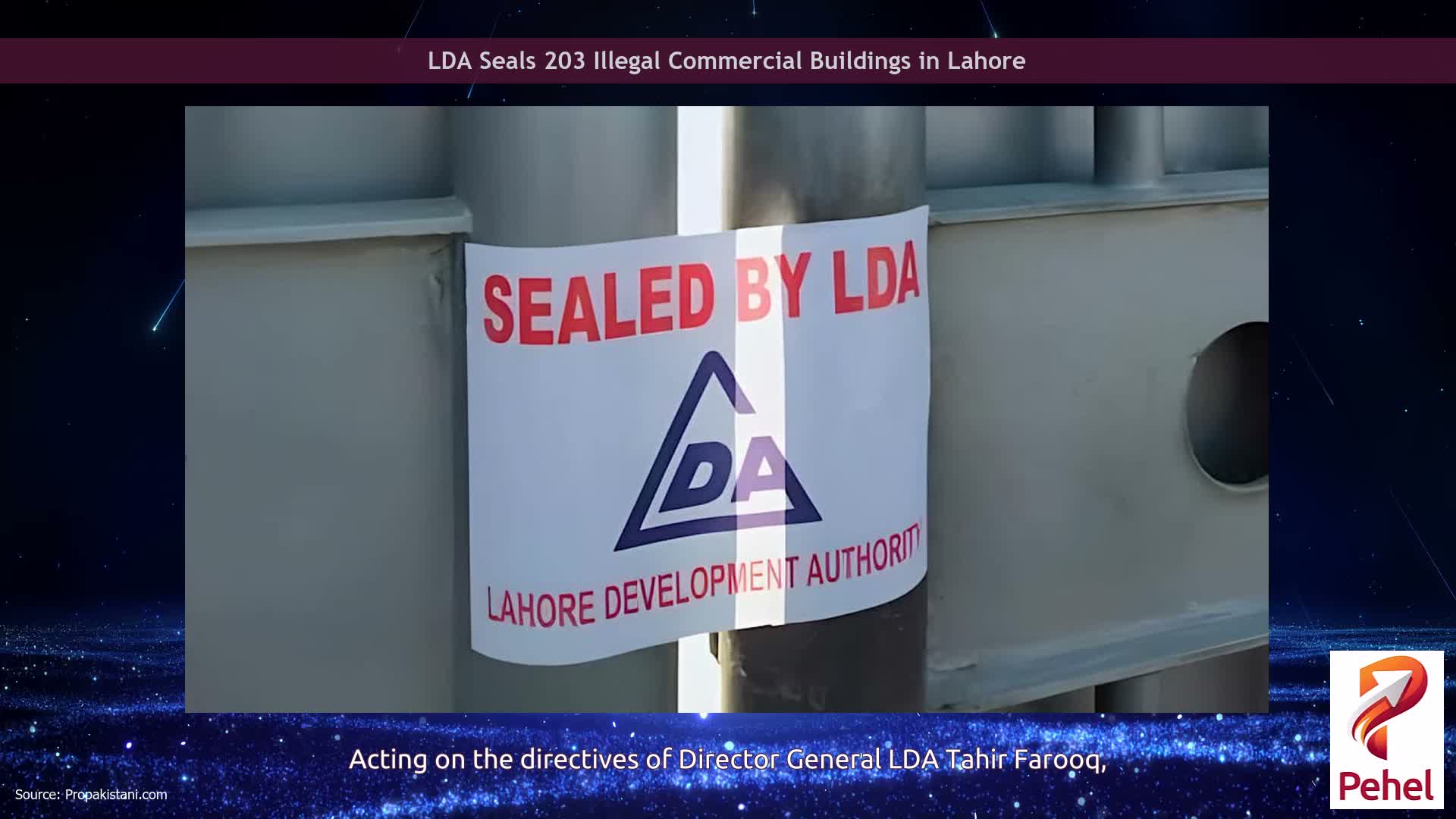 LDA Seals 203 Illegal Commercial Buildings in Lahore