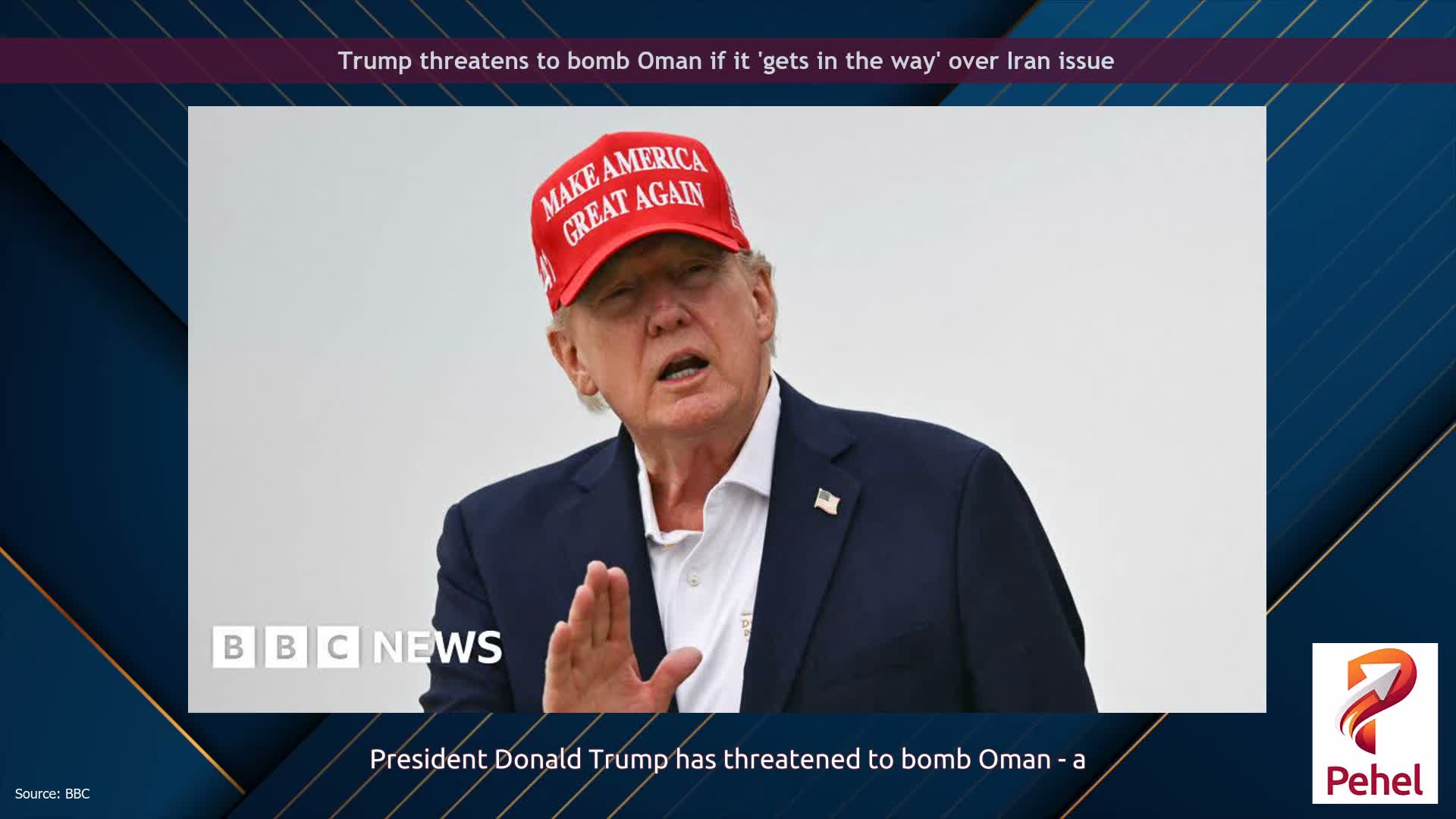 Trump threatens to bomb Oman if it 'gets in the way' over Iran issue