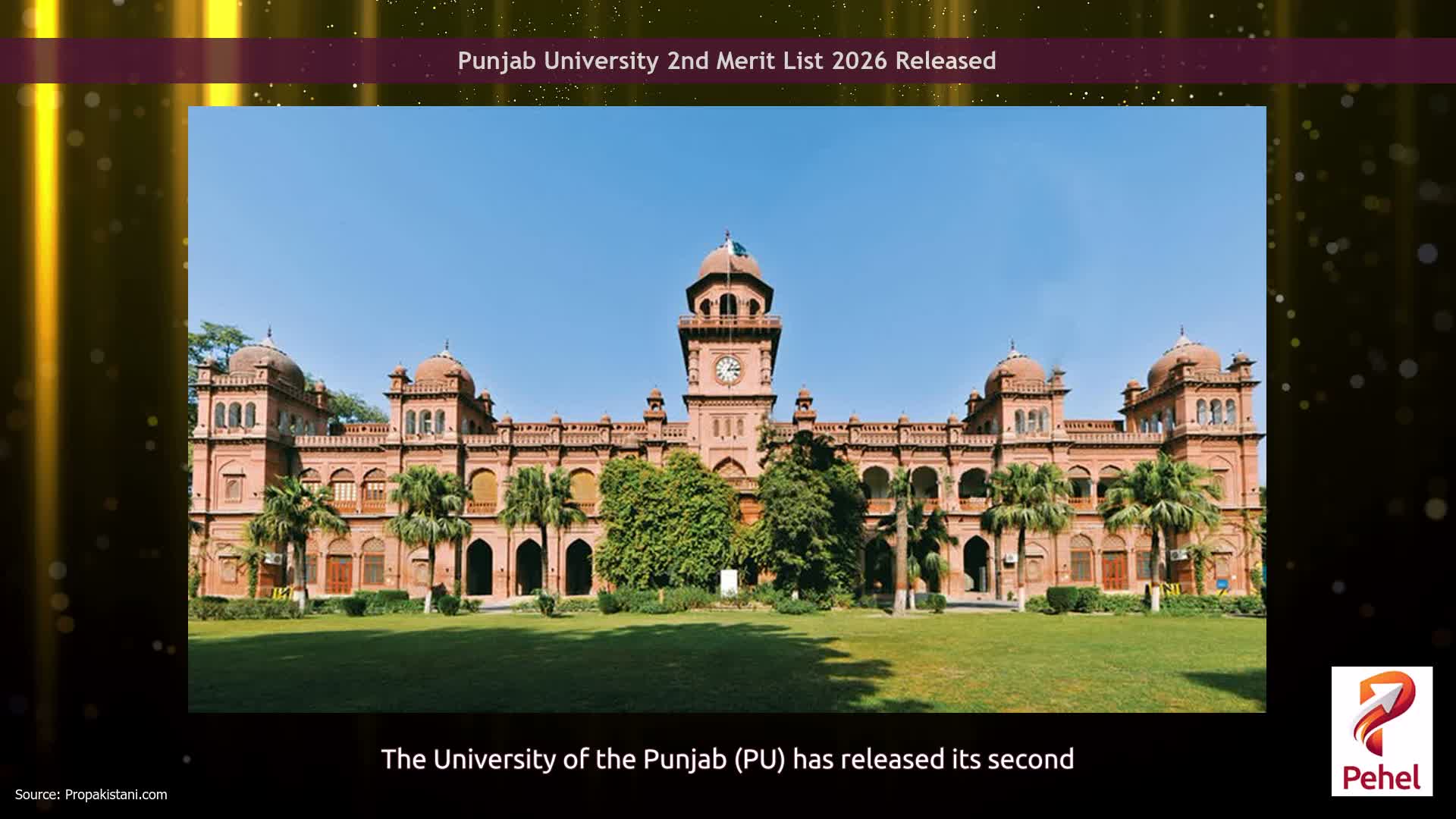 Punjab University 2nd Merit List 2026 Released