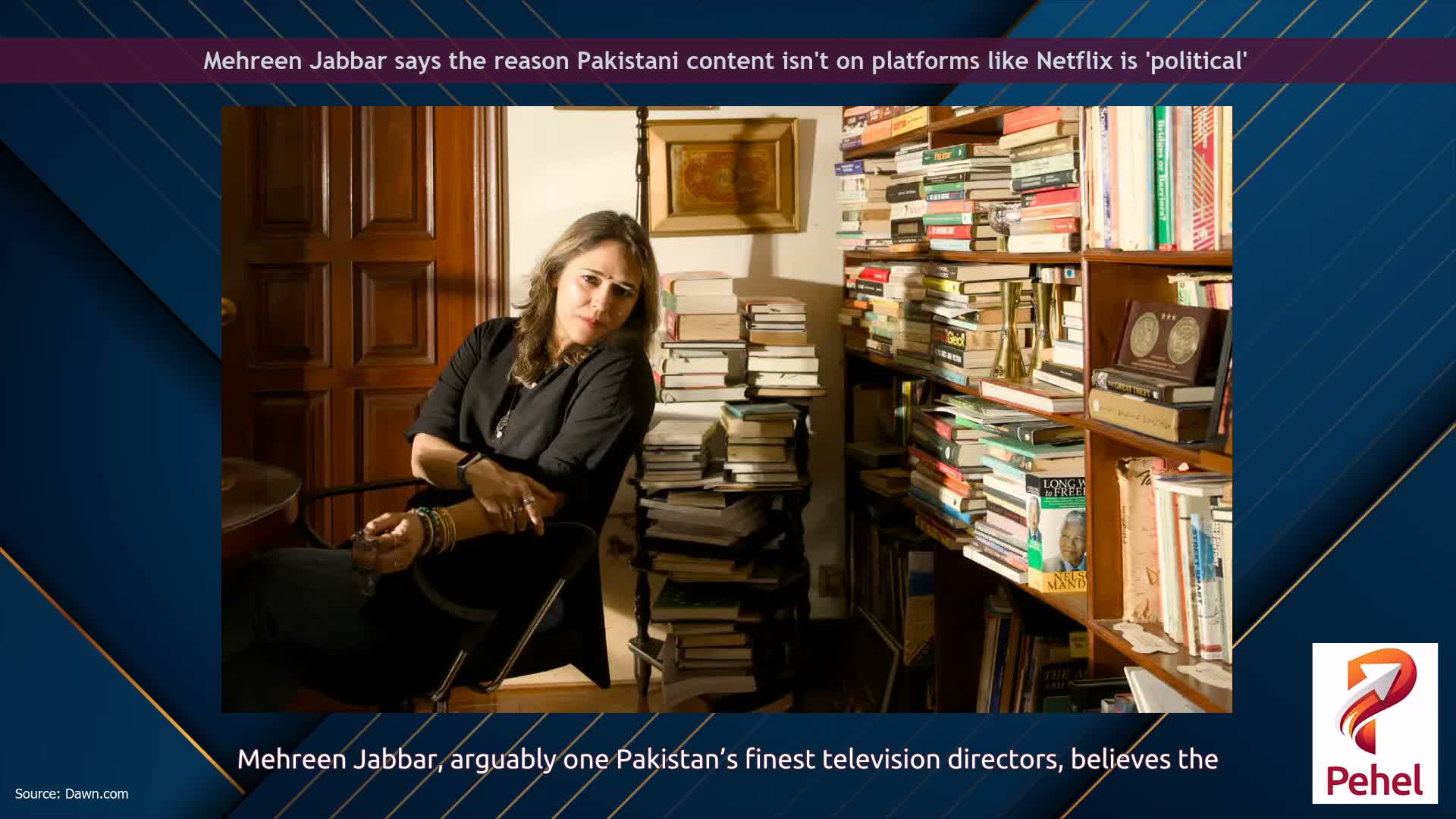 Mehreen Jabbar says the reason Pakistani content isn't on platforms like Netflix is 'political'