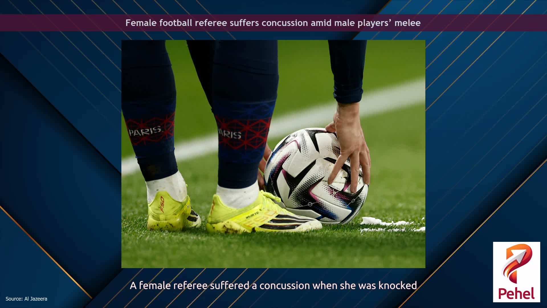 Female football referee suffers concussion amid male players’ melee