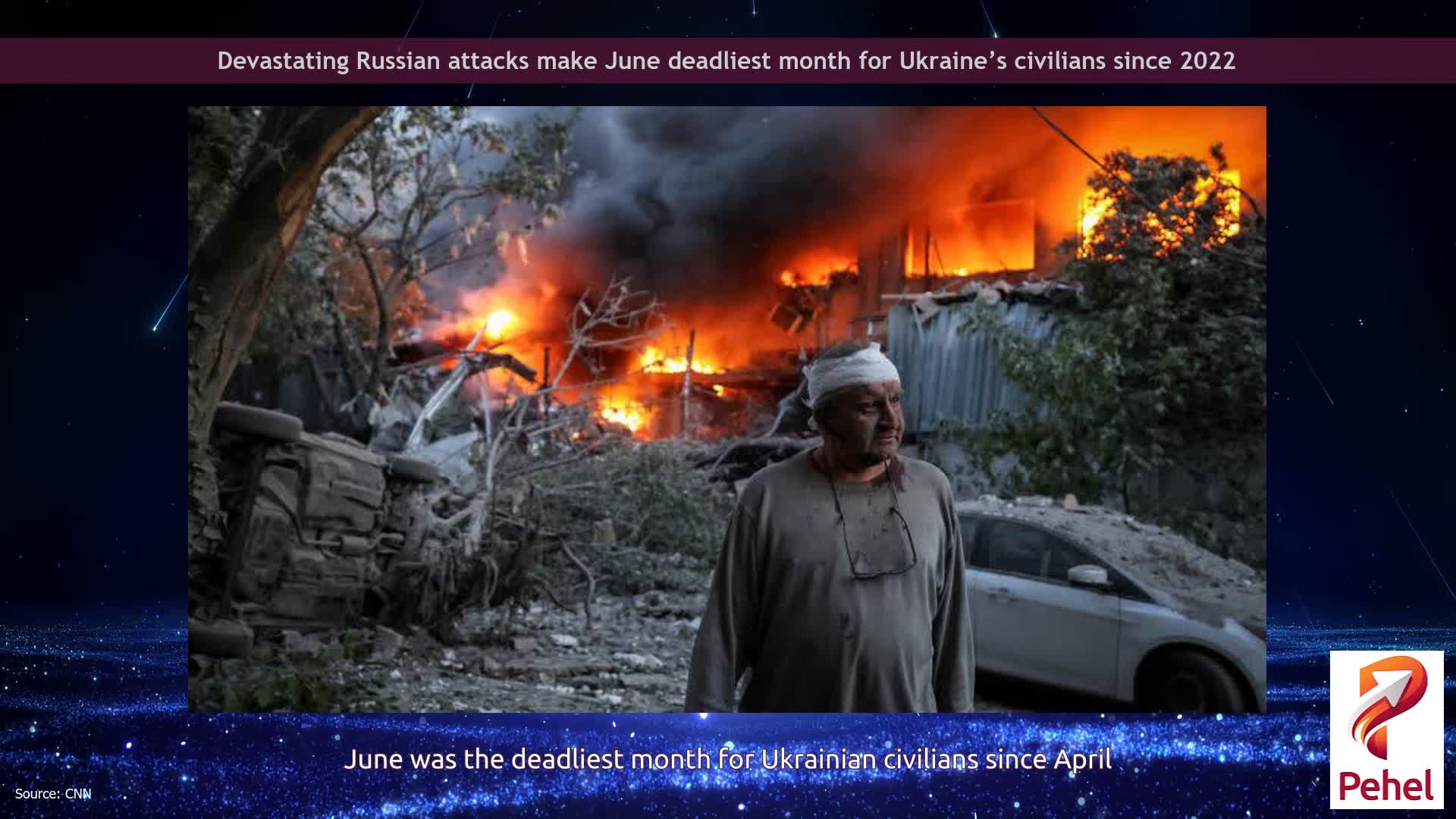 Devastating Russian attacks make June deadliest month for Ukraine’s civilians since 2022