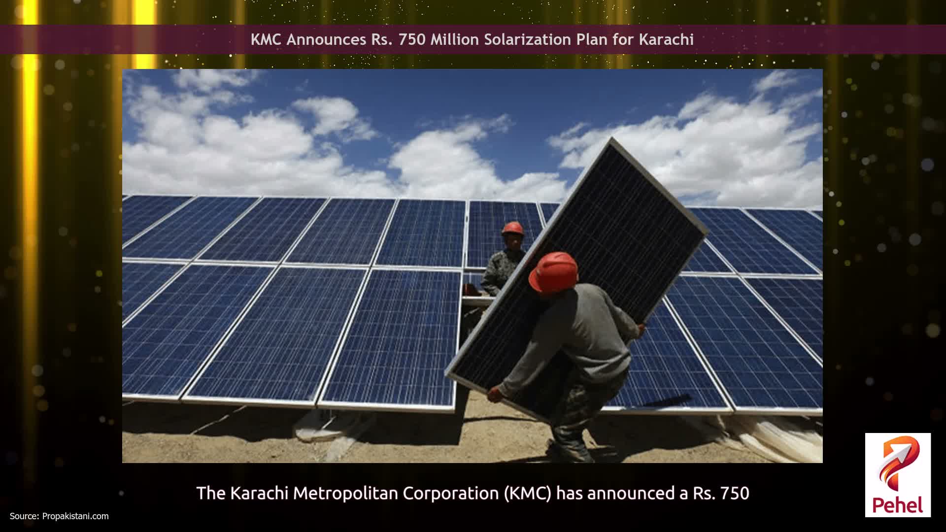 KMC Announces Rs. 750 Million Solarization Plan for Karachi