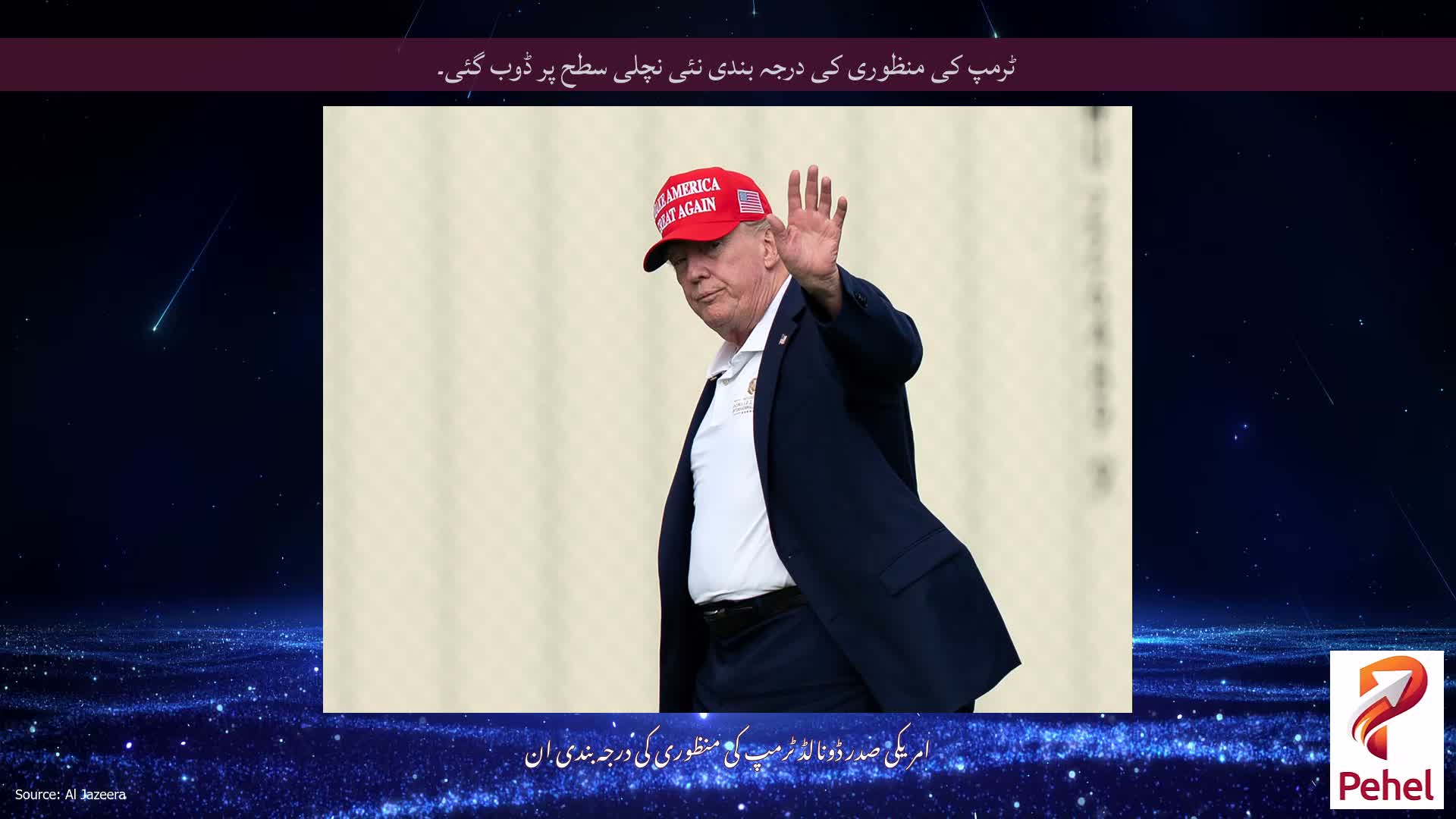 ٹرمپ کی منظوری کی درجہ بندی نئی نچلی سطح پر ڈوب گئی۔