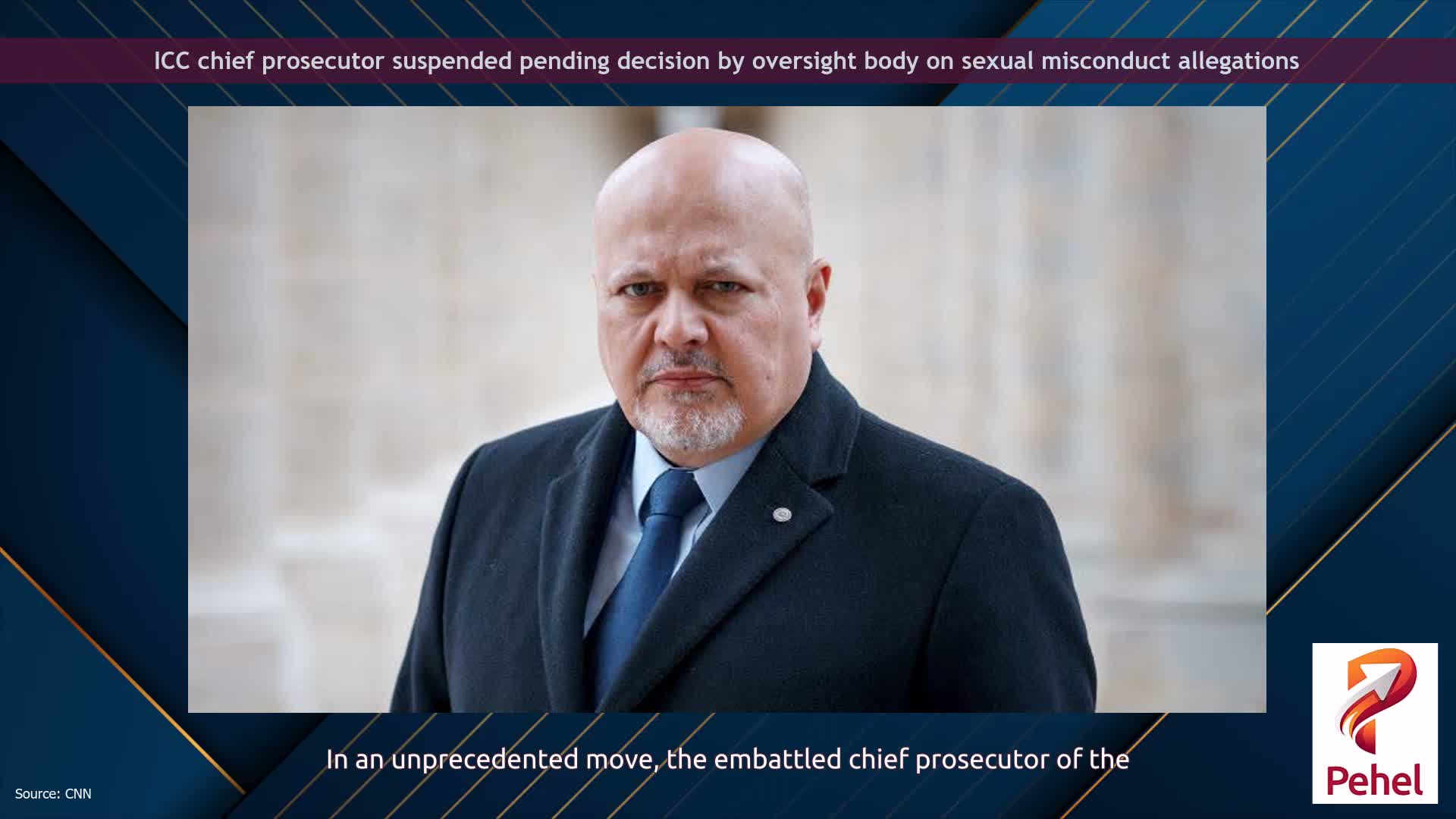 ICC chief prosecutor suspended pending decision by oversight body on sexual misconduct allegations