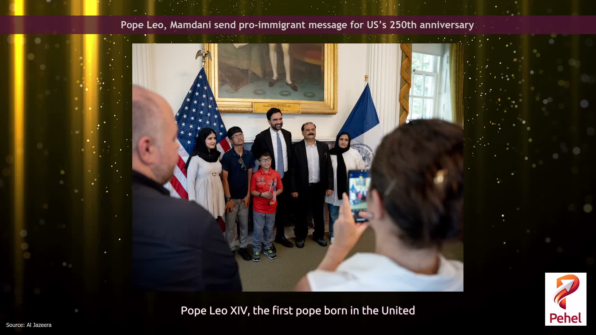 Pope Leo, Mamdani send pro-immigrant message for US’s 250th anniversary