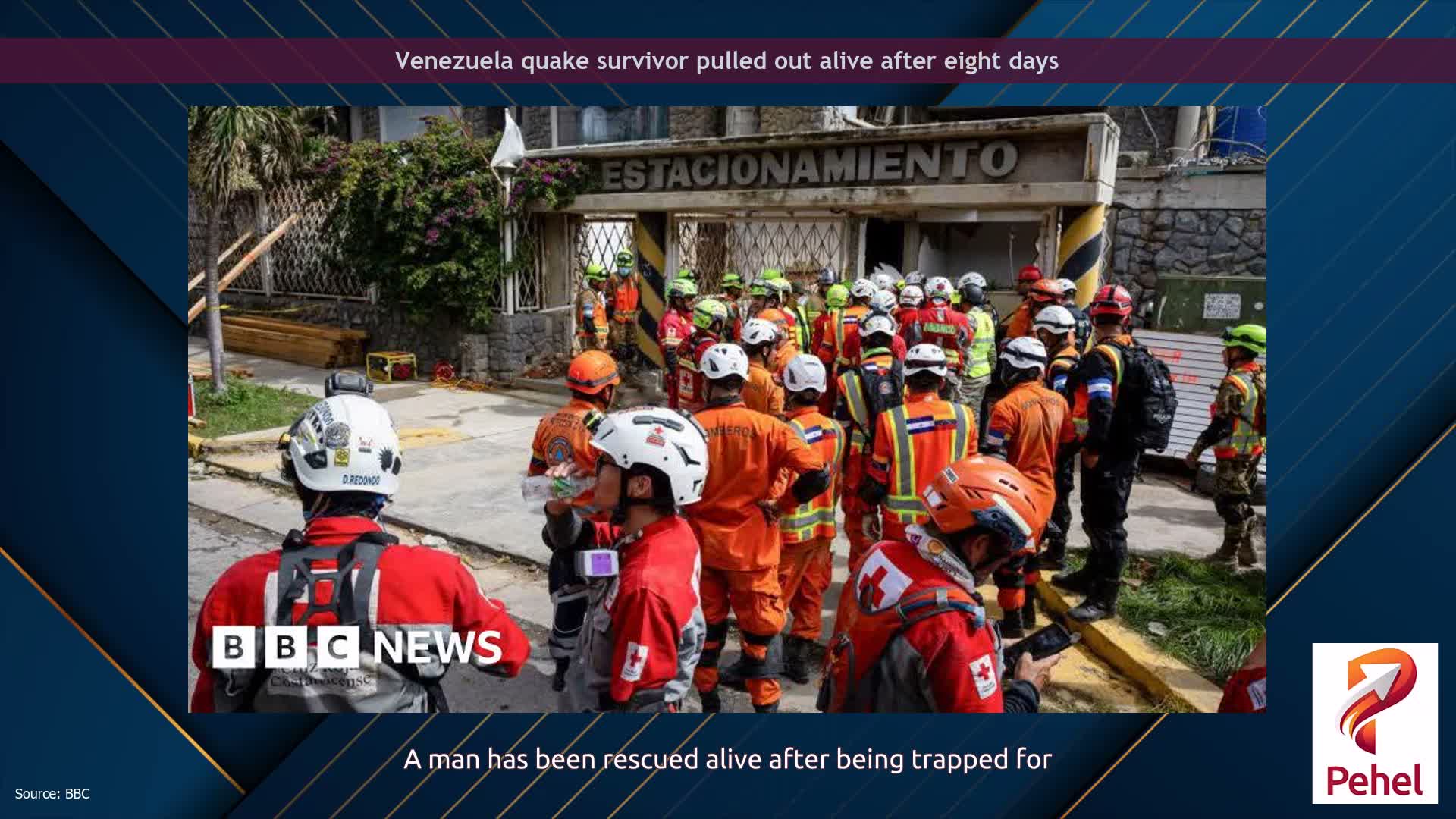 Venezuela quake survivor pulled out alive after eight days