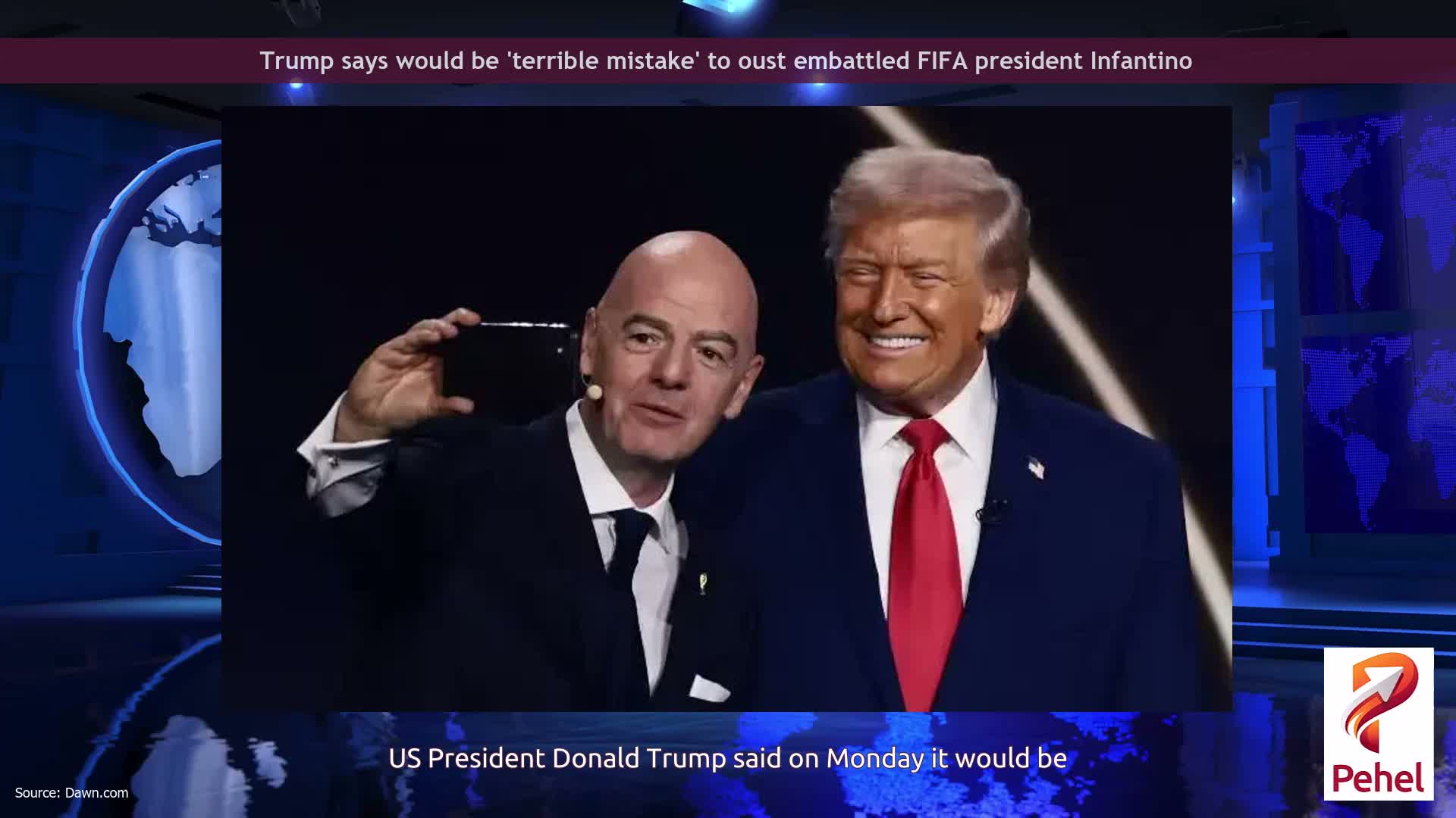 Trump says would be 'terrible mistake' to oust embattled FIFA president Infantino